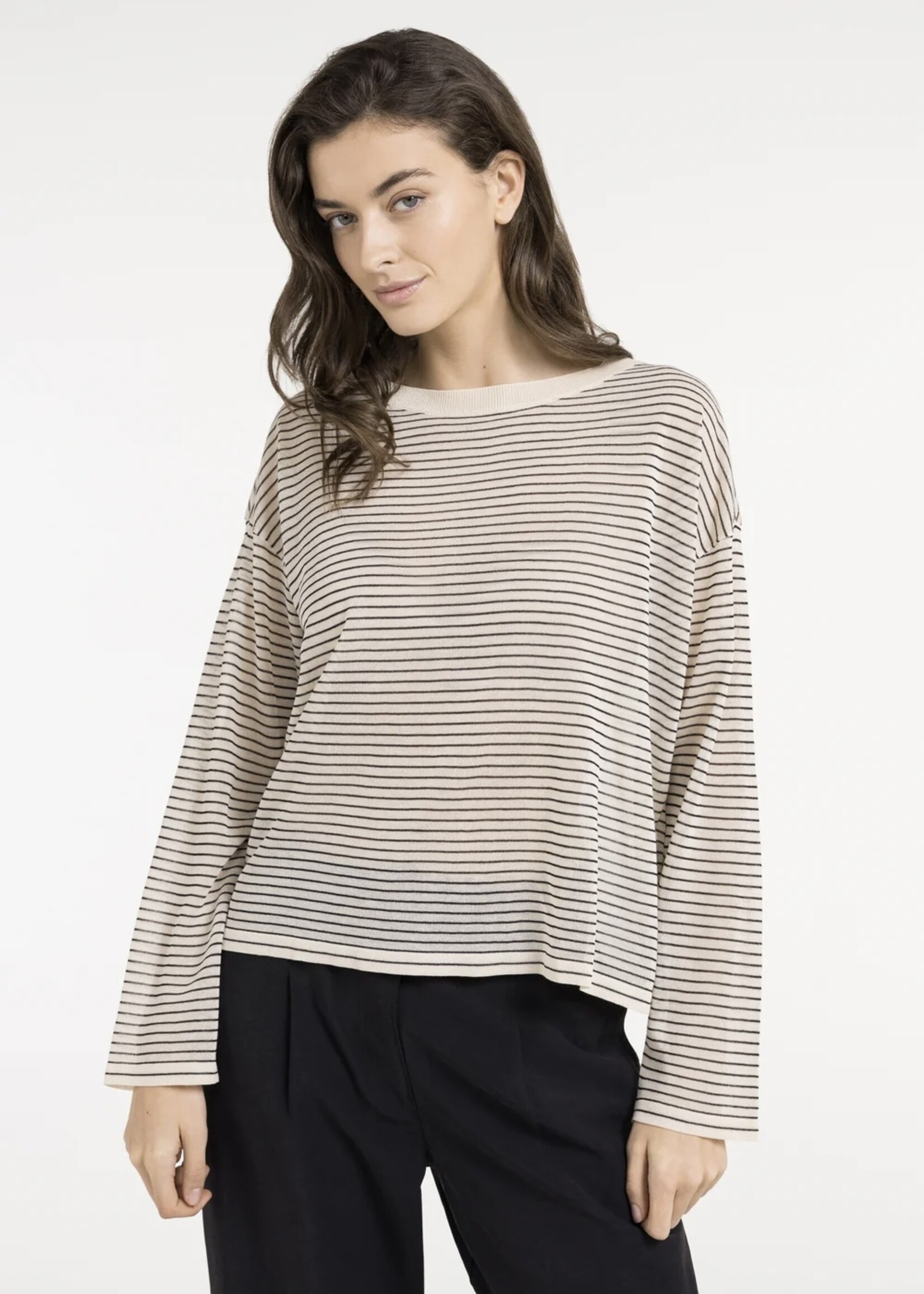 YAYA Yaya - Fine Knitted Stripe Sweater
