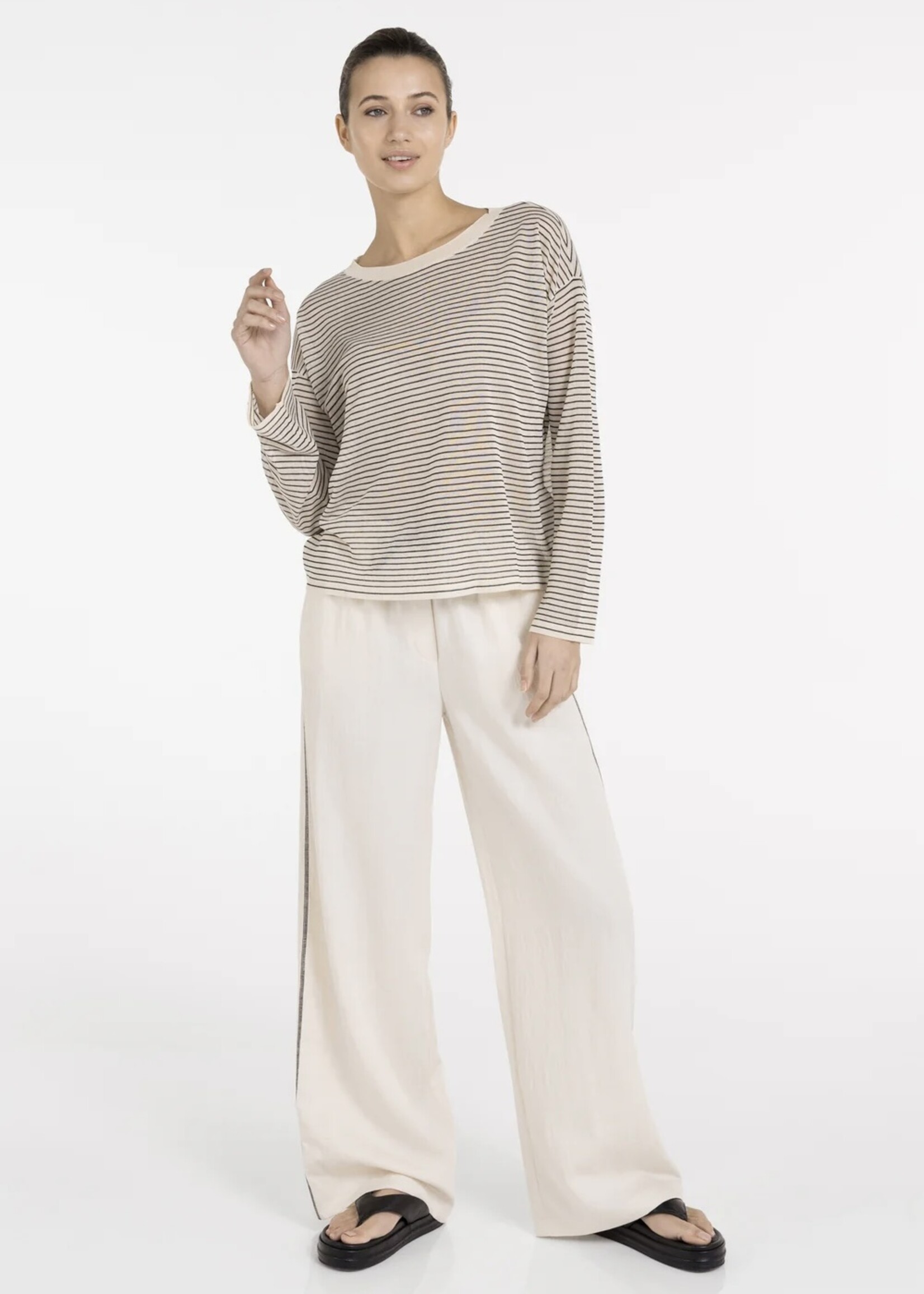 YAYA Yaya - Fine Knitted Stripe Sweater