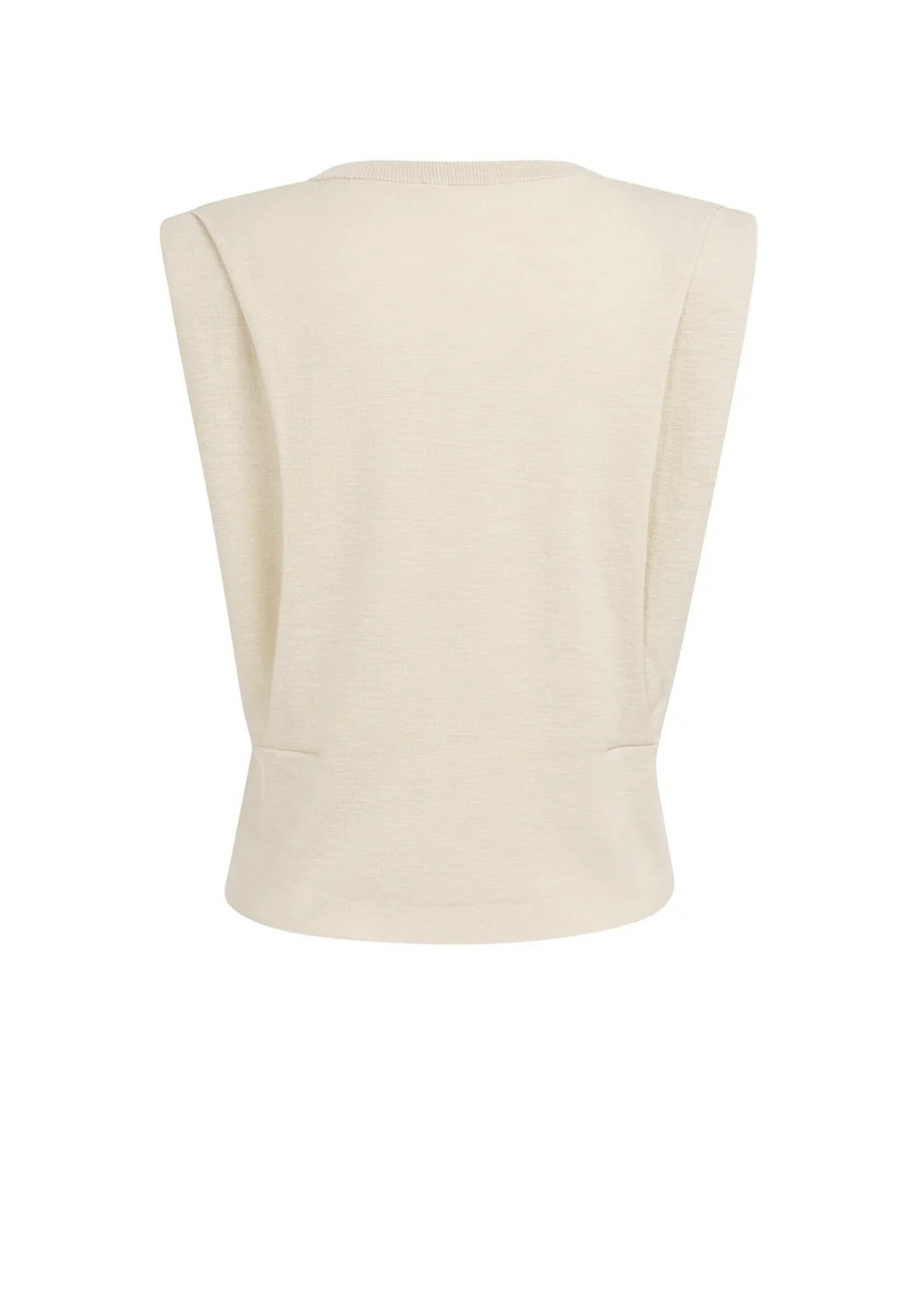 YAYA Yaya - Shoulder Detail Cardigan with Fitted Waist