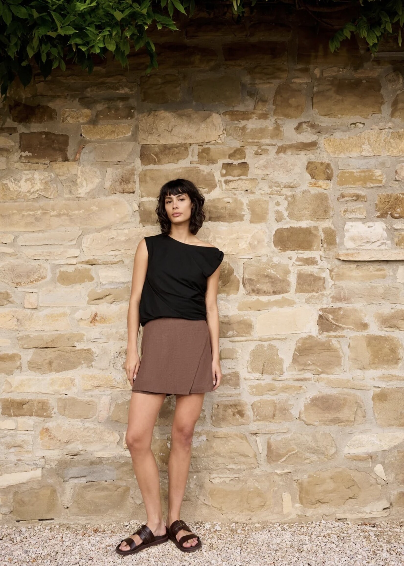 YAYA Yaya - Sleeveless Top with Twisted Shoulder Strap