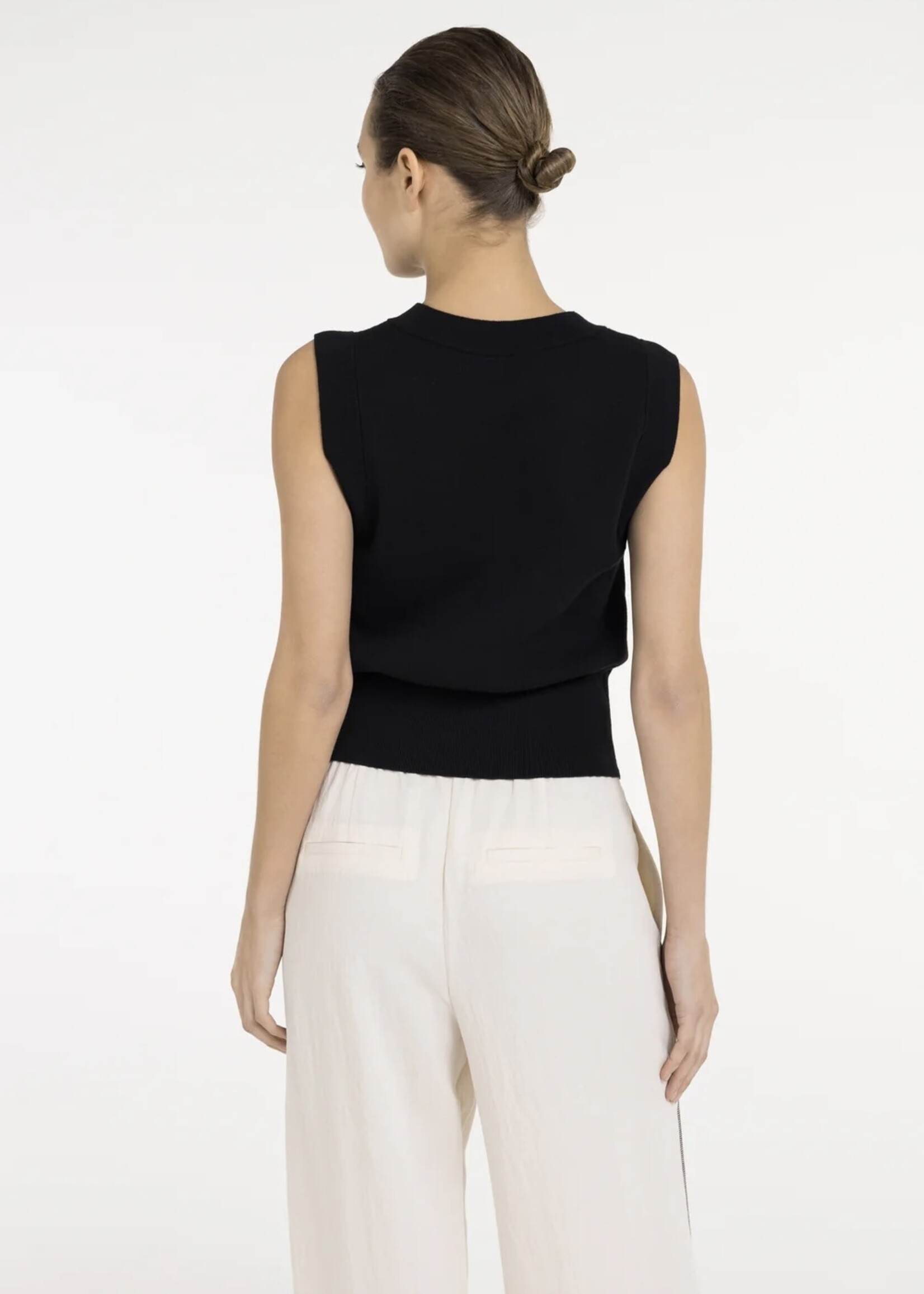 YAYA Yaya - Sleeveless Cardigan with Buttons