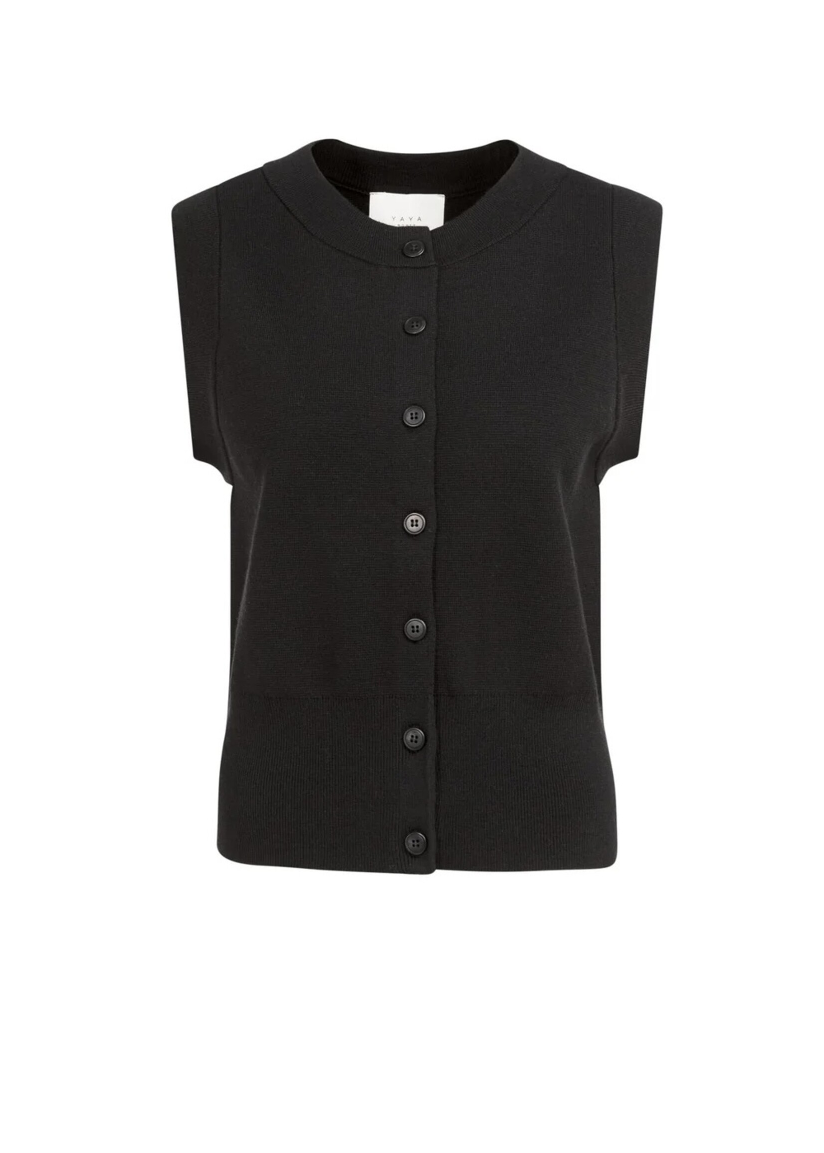 YAYA Yaya - Sleeveless Cardigan with Buttons