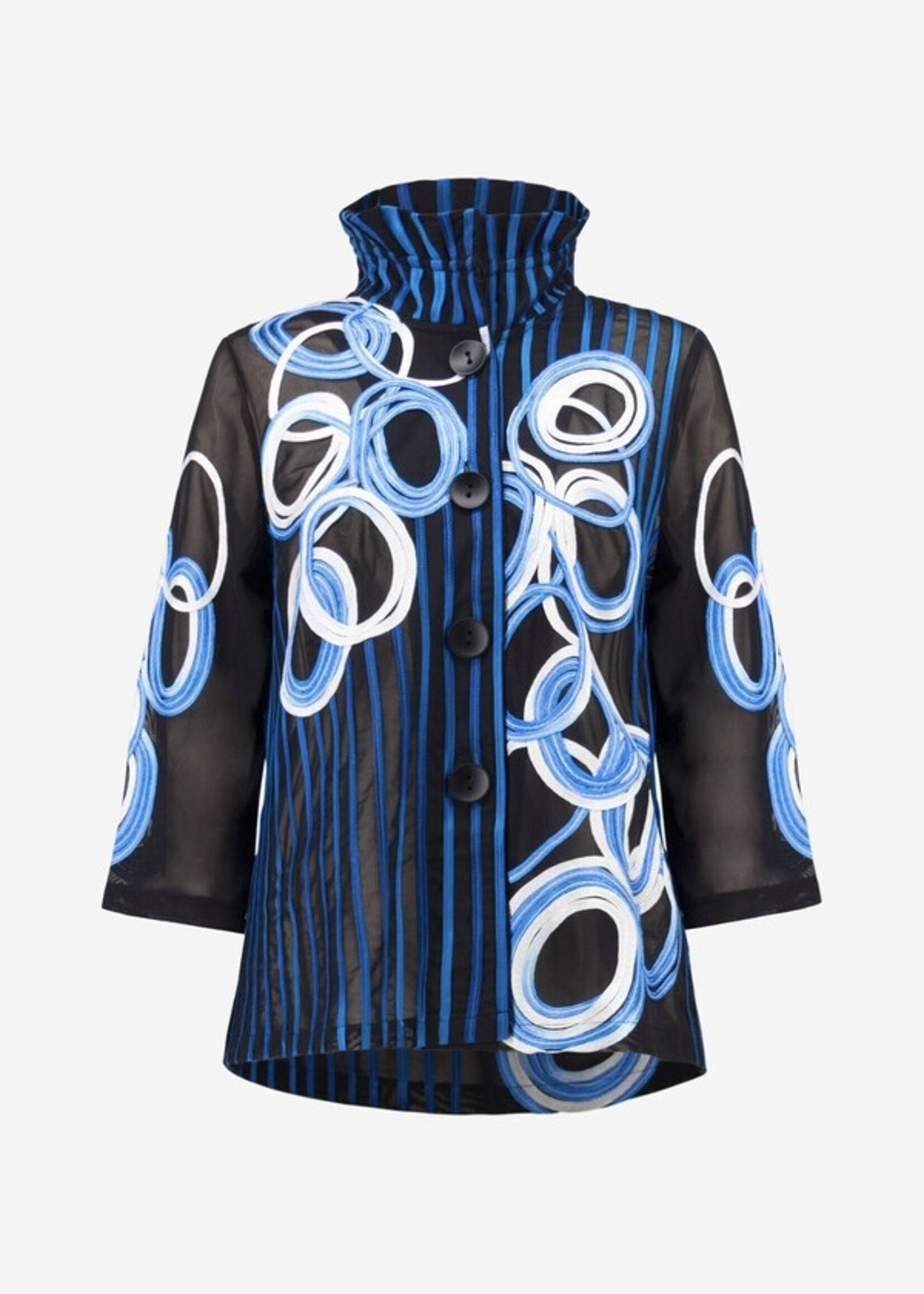 Joseph Ribkoff Joseph Ribkoff - Embroidered Blazer With Collared Neck Style 261904