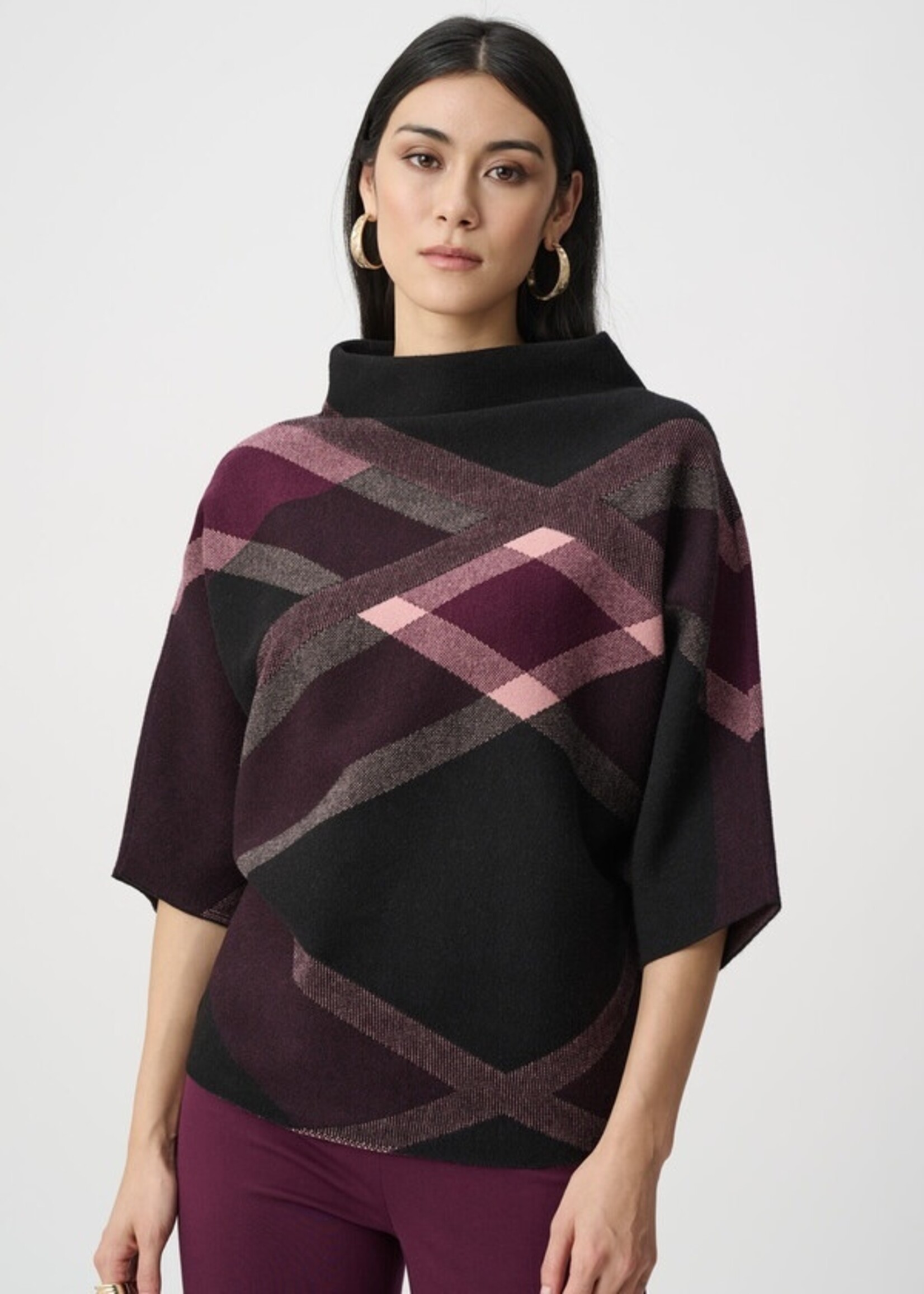 Joseph Ribkoff Joseph Ribkoff - Geometric Cowl Neck Poncho 263947