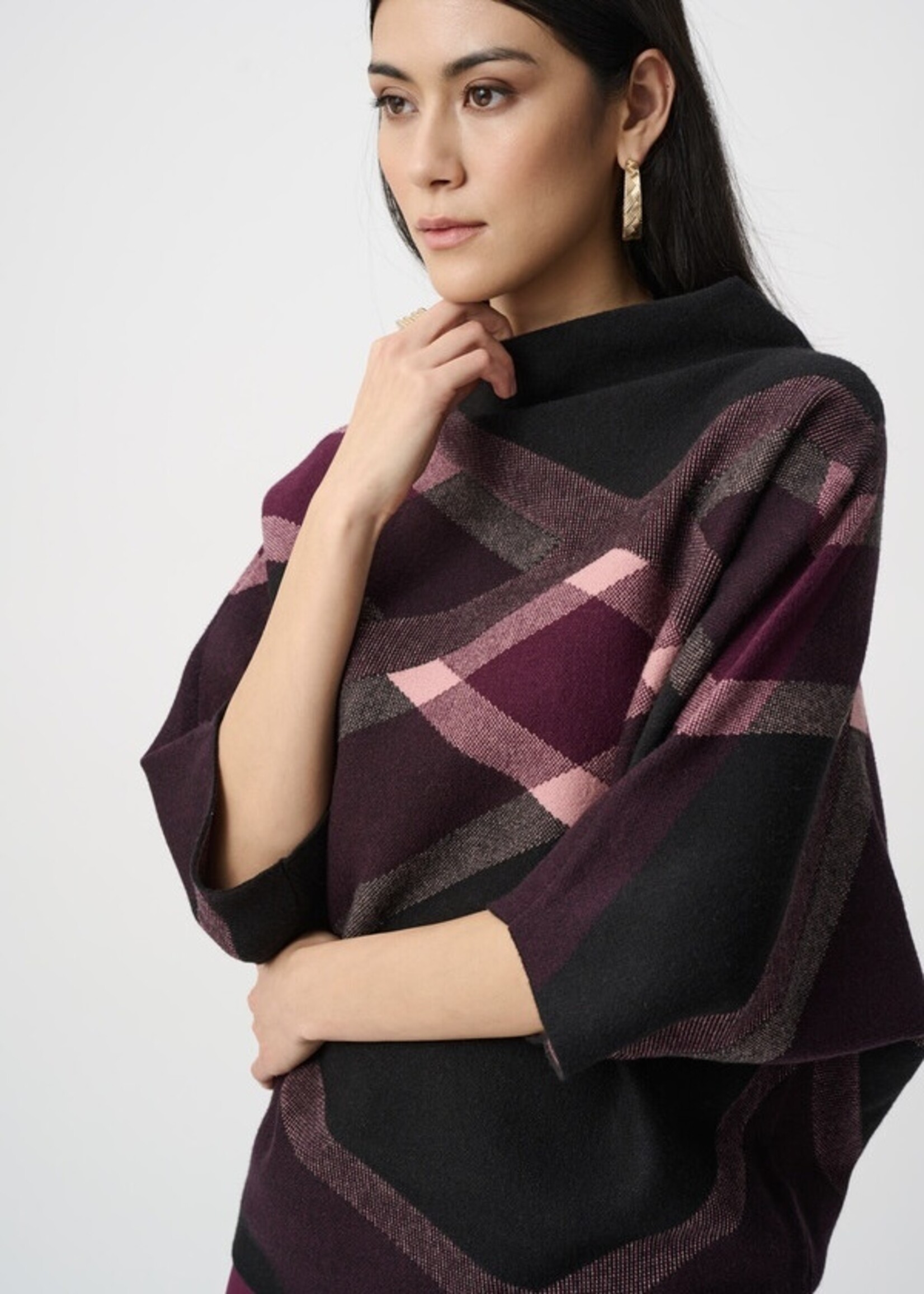 Joseph Ribkoff Joseph Ribkoff - Geometric Cowl Neck Poncho 263947