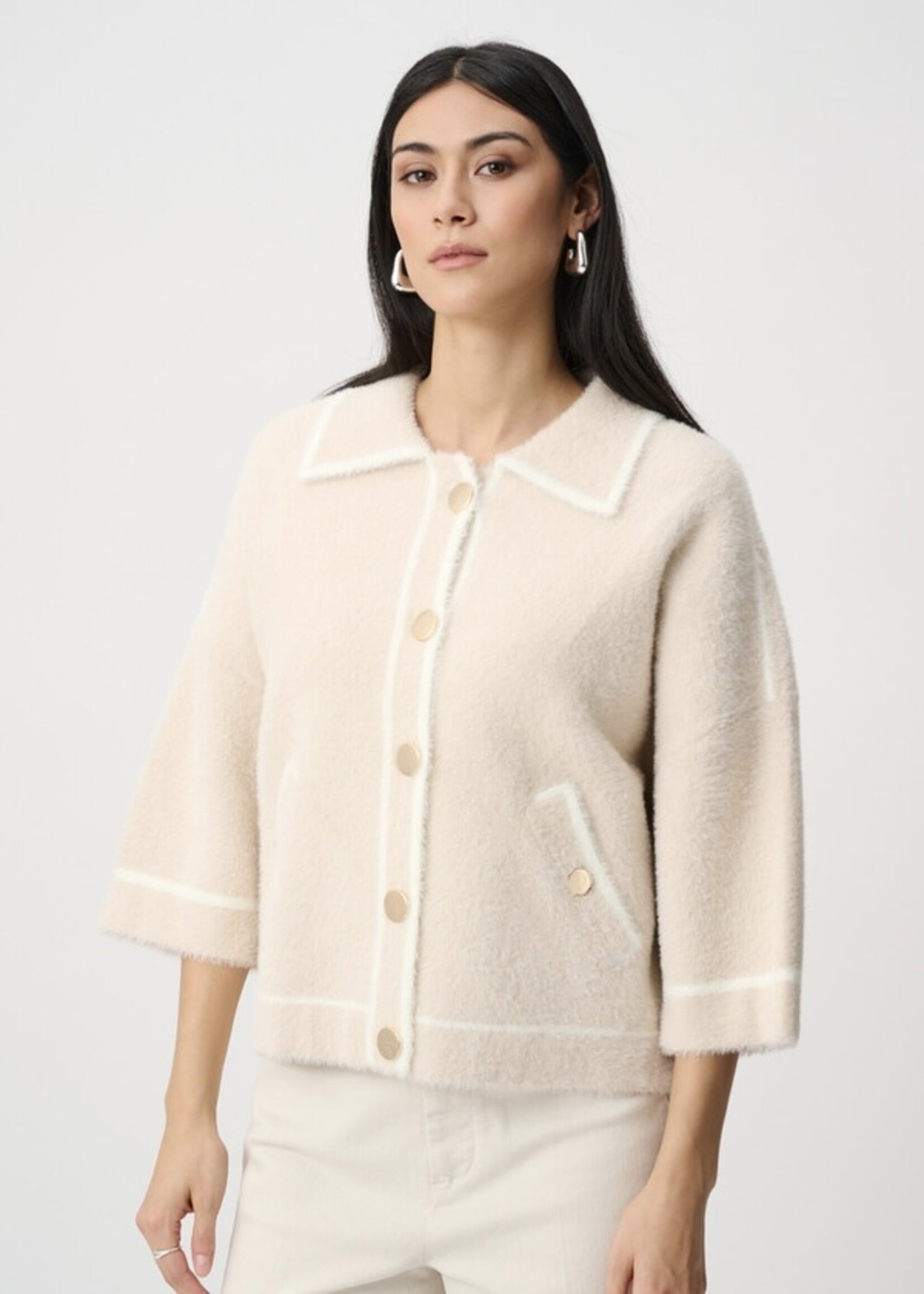 Joseph Ribkoff Joseph Ribkoff - Feather Yarn Knit Boxy Jacket Style 263950