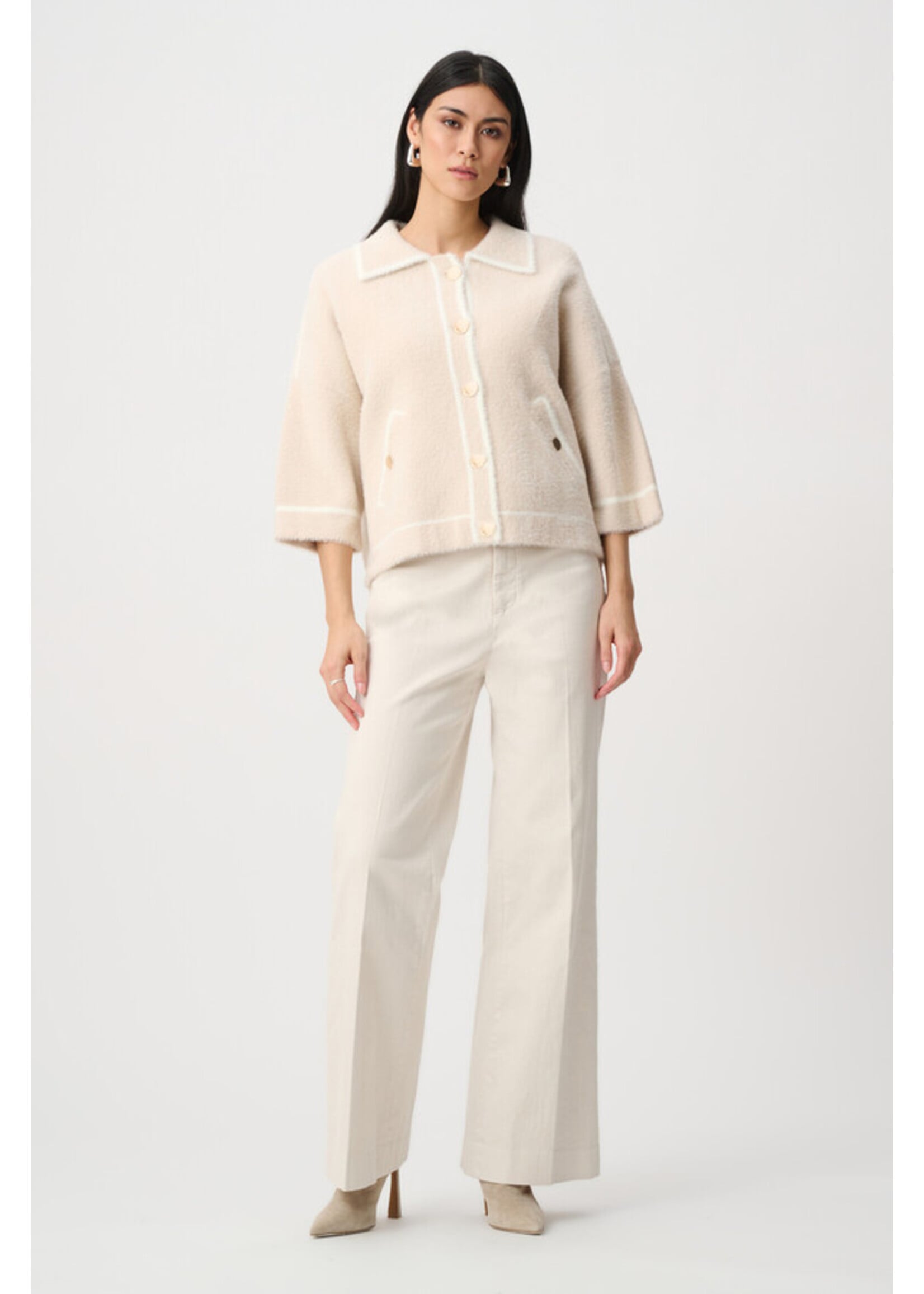 Joseph Ribkoff Joseph Ribkoff - Feather Yarn Knit Boxy Jacket Style 263950