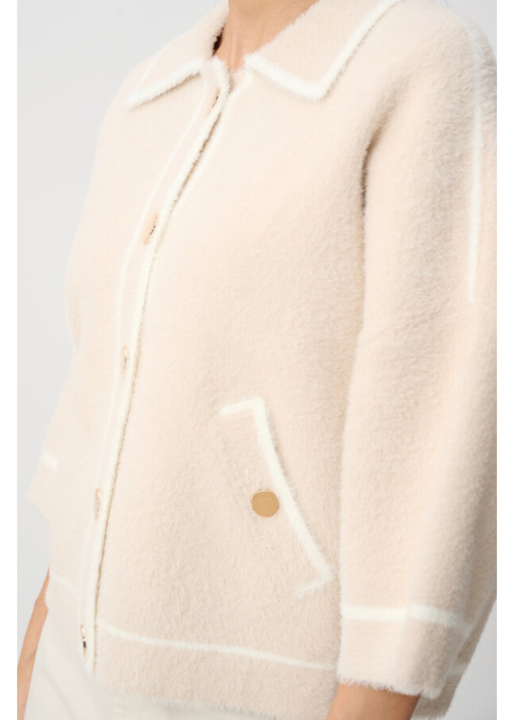 Joseph Ribkoff Joseph Ribkoff - Feather Yarn Knit Boxy Jacket Style 263950