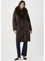 Joseph Ribkoff Joseph Ribkoff - Coat With Detachable Faux Fur Collar Style 263973