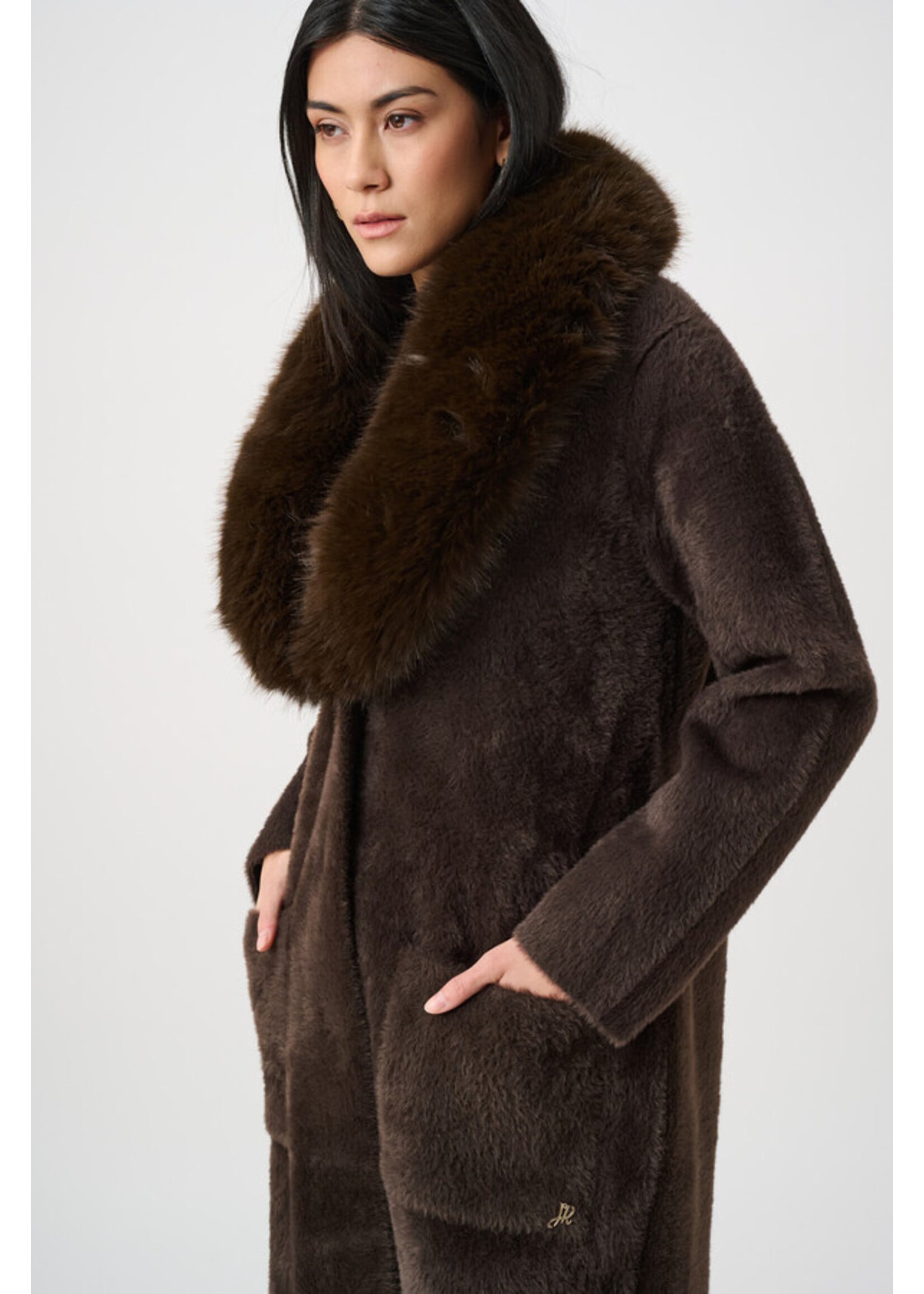 Joseph Ribkoff Joseph Ribkoff - Coat With Detachable Faux Fur Collar Style 263973