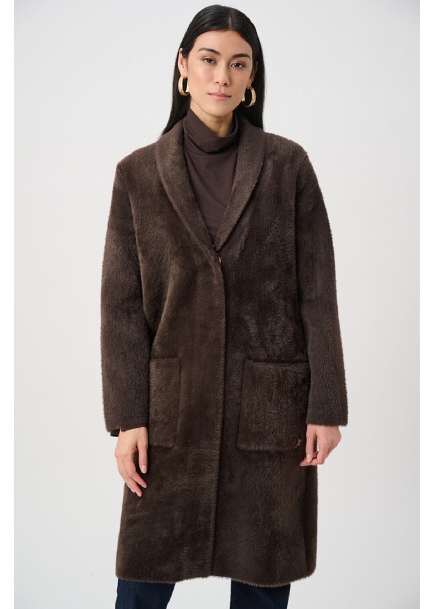 Joseph Ribkoff Joseph Ribkoff - Coat With Detachable Faux Fur Collar Style 263973