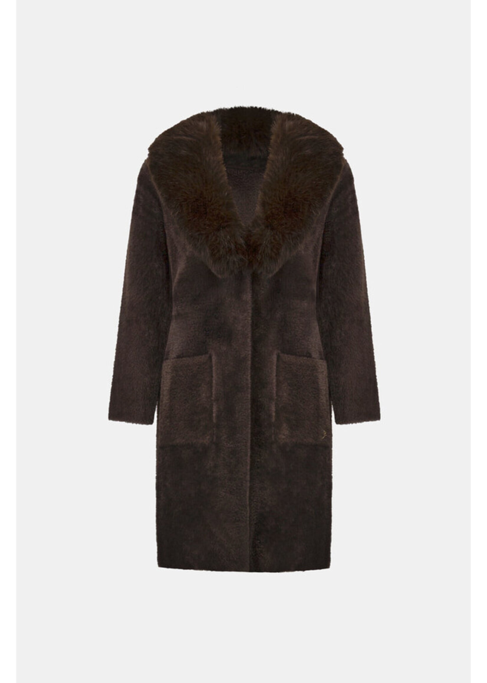 Joseph Ribkoff Joseph Ribkoff - Coat With Detachable Faux Fur Collar Style 263973