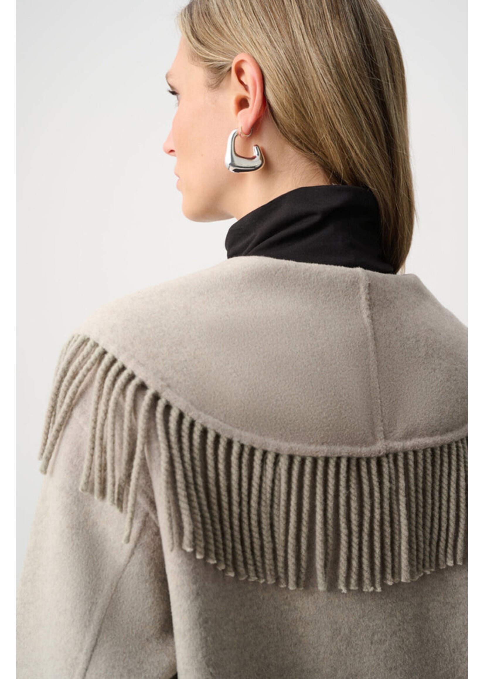 Joseph Ribkoff Joseph Ribkoff - Wool Blend Fringed Coat Style 263912