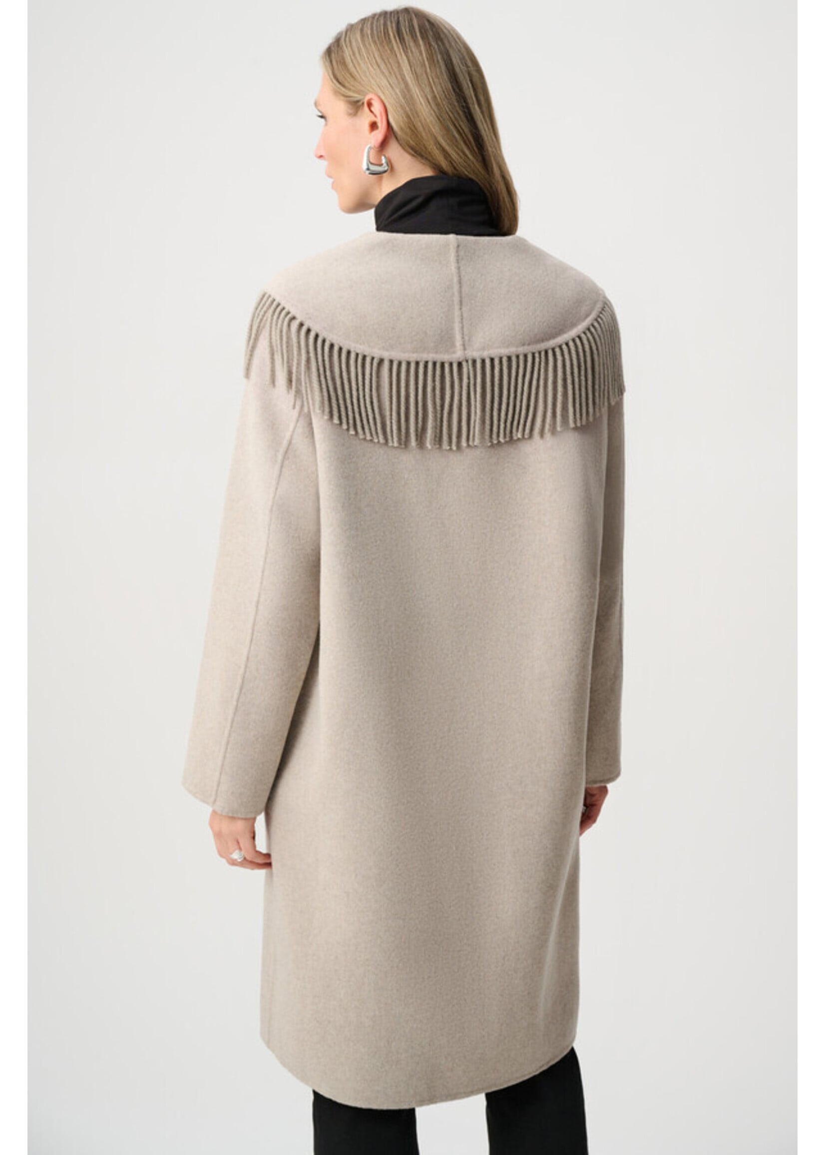 Joseph Ribkoff Joseph Ribkoff - Wool Blend Fringed Coat Style 263912