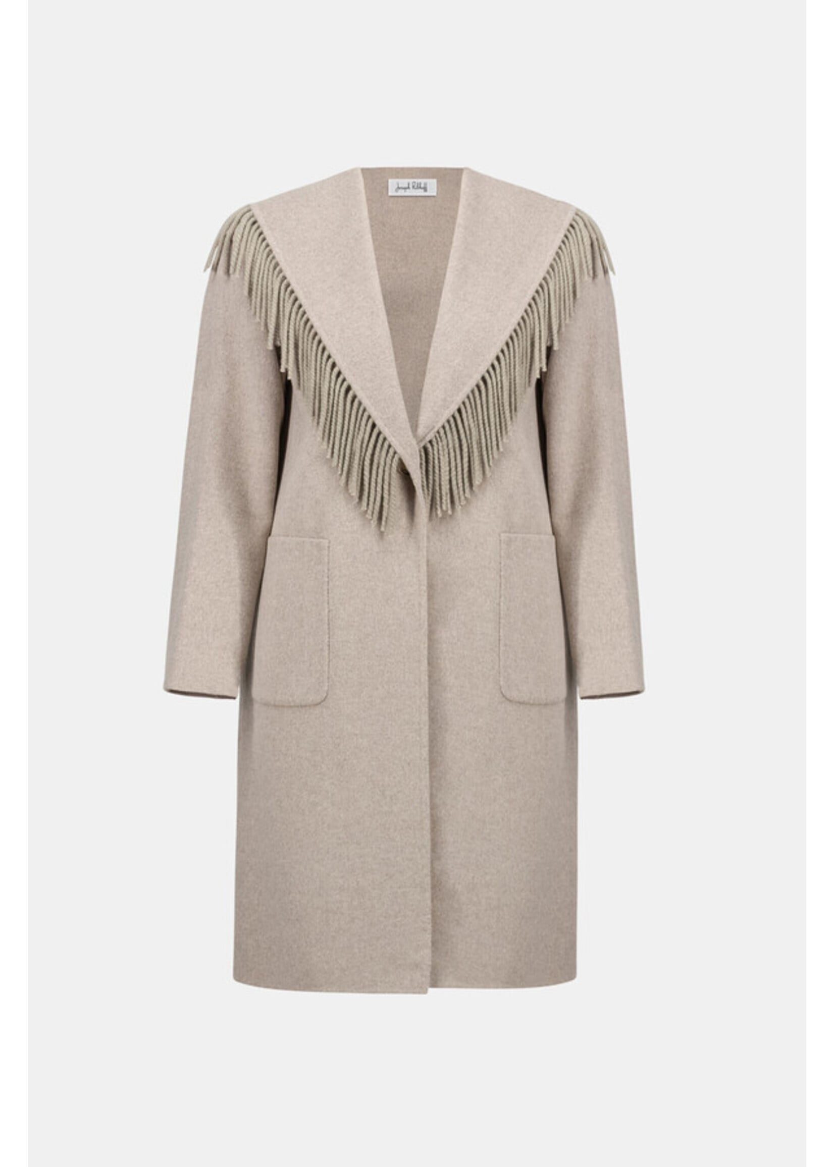 Joseph Ribkoff Joseph Ribkoff - Wool Blend Fringed Coat Style 263912