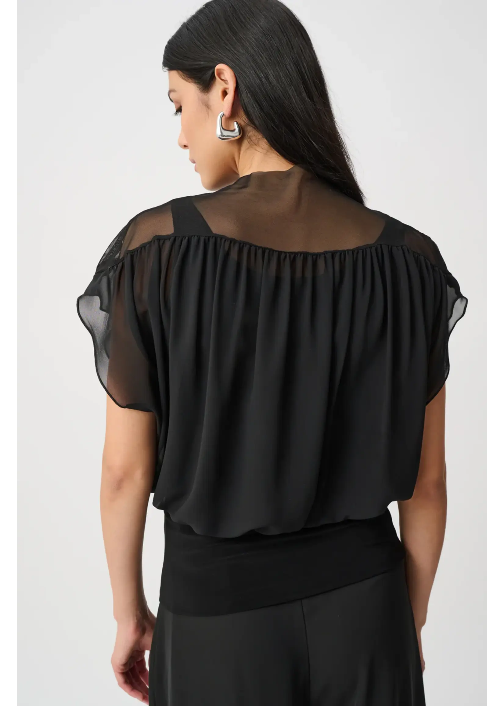 Joseph Ribkoff Joseph Ribkoff - Chiffon and Silky Knit Blousson Top #263198