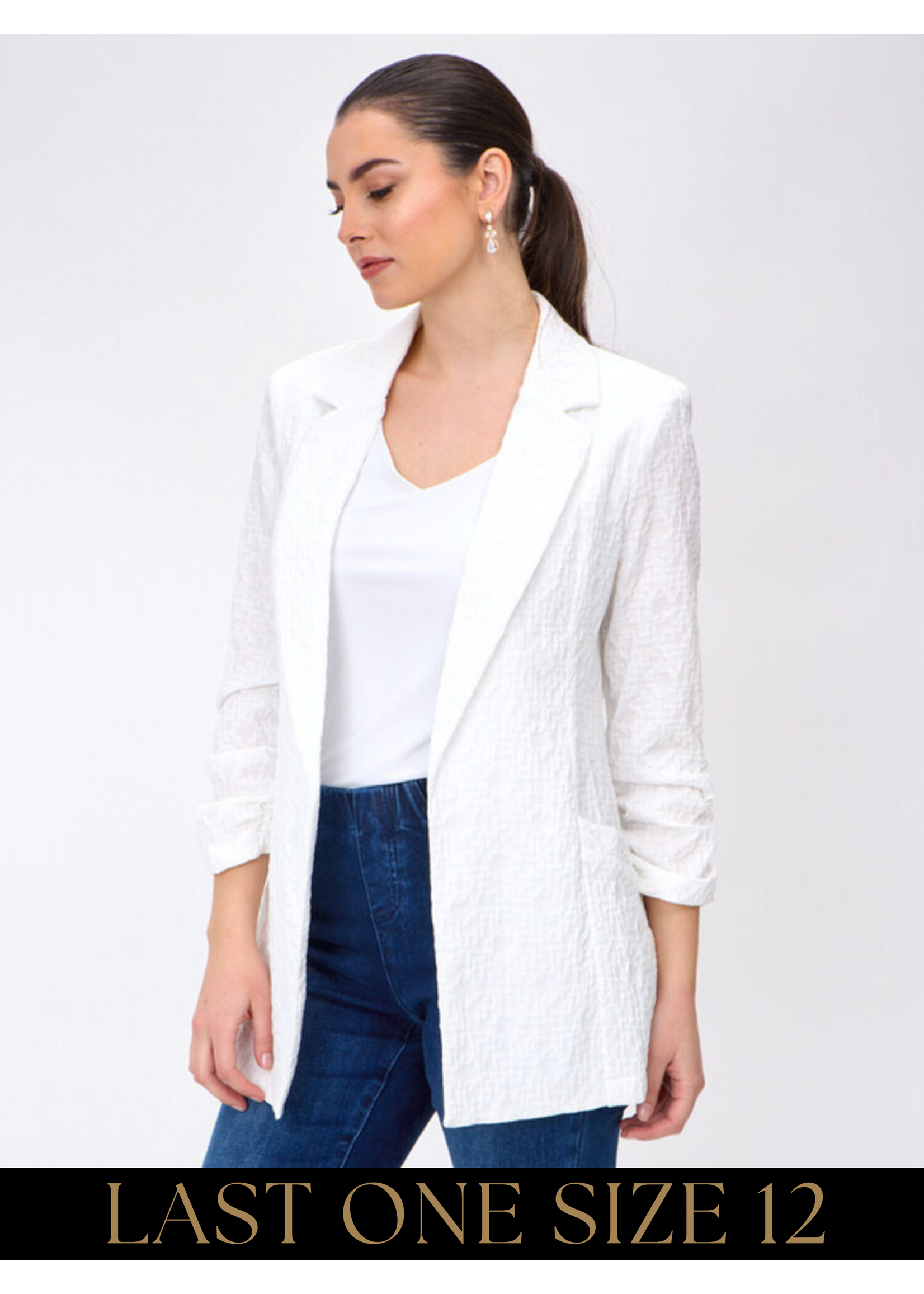 Joseph Ribkoff Joseph Ribkoff - Woven Jacquard Texture Boxy Blazer Style 242034