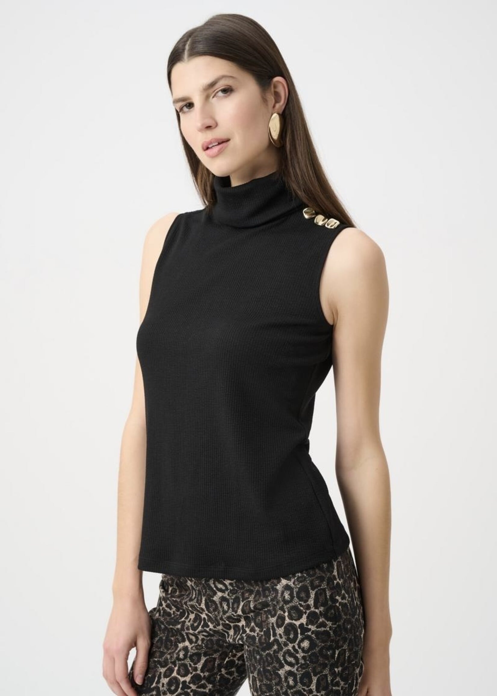Joseph Ribkoff Joseph Ribkoff - Knit Fitted Turtleneck Top Style 263101