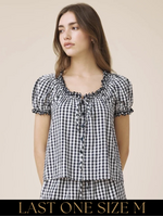 Splendid Splendid - Gingham Puff Sleeve Top