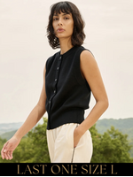 YAYA Yaya - Sleeveless Cardigan with Buttons
