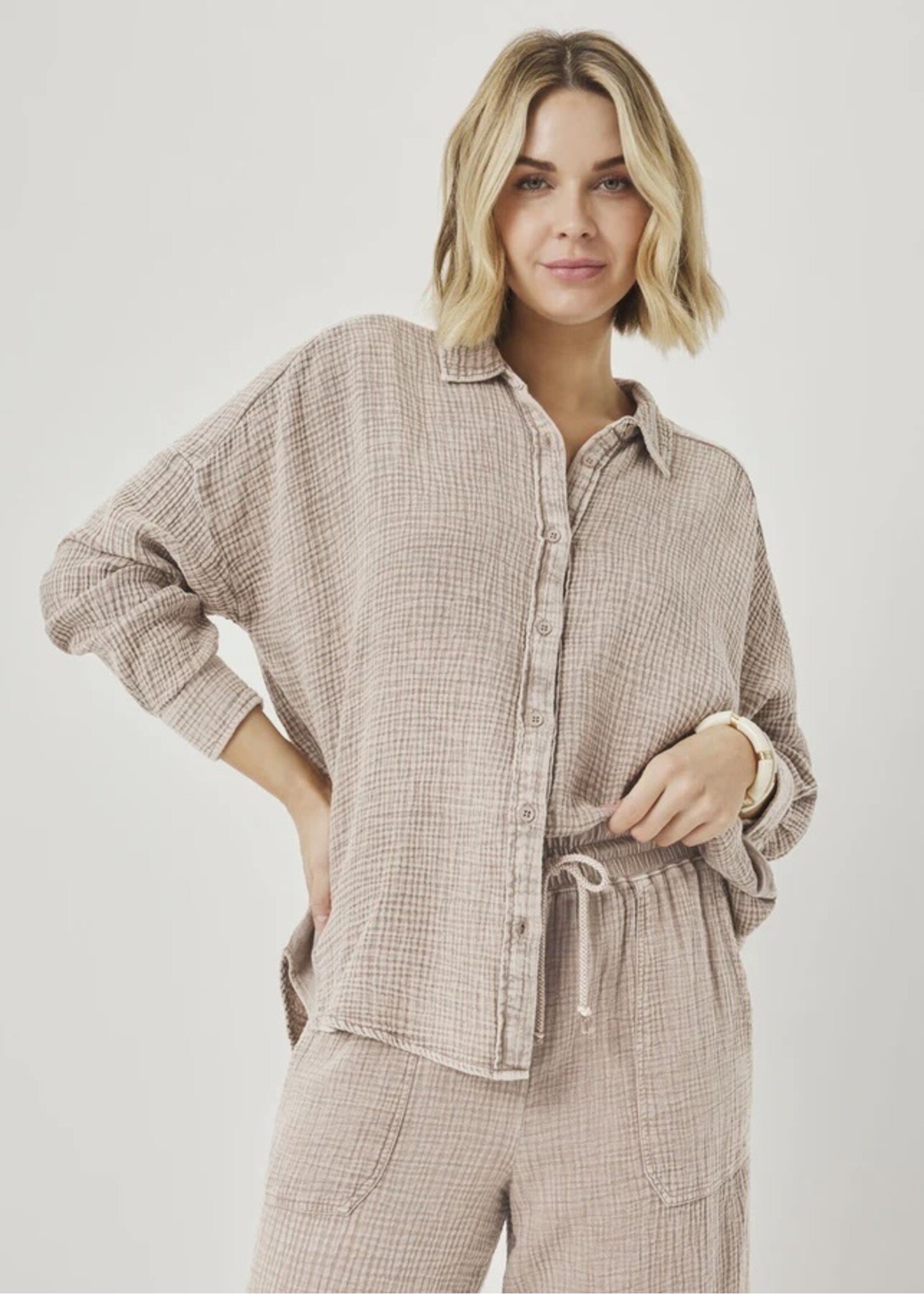 Splendid Splendid - Ava Gauze Button Down