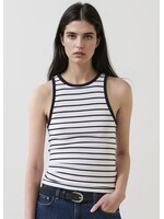 Patrick Assaraf Patrick Assaraf - Modal Cotton Stripe Rib Tank