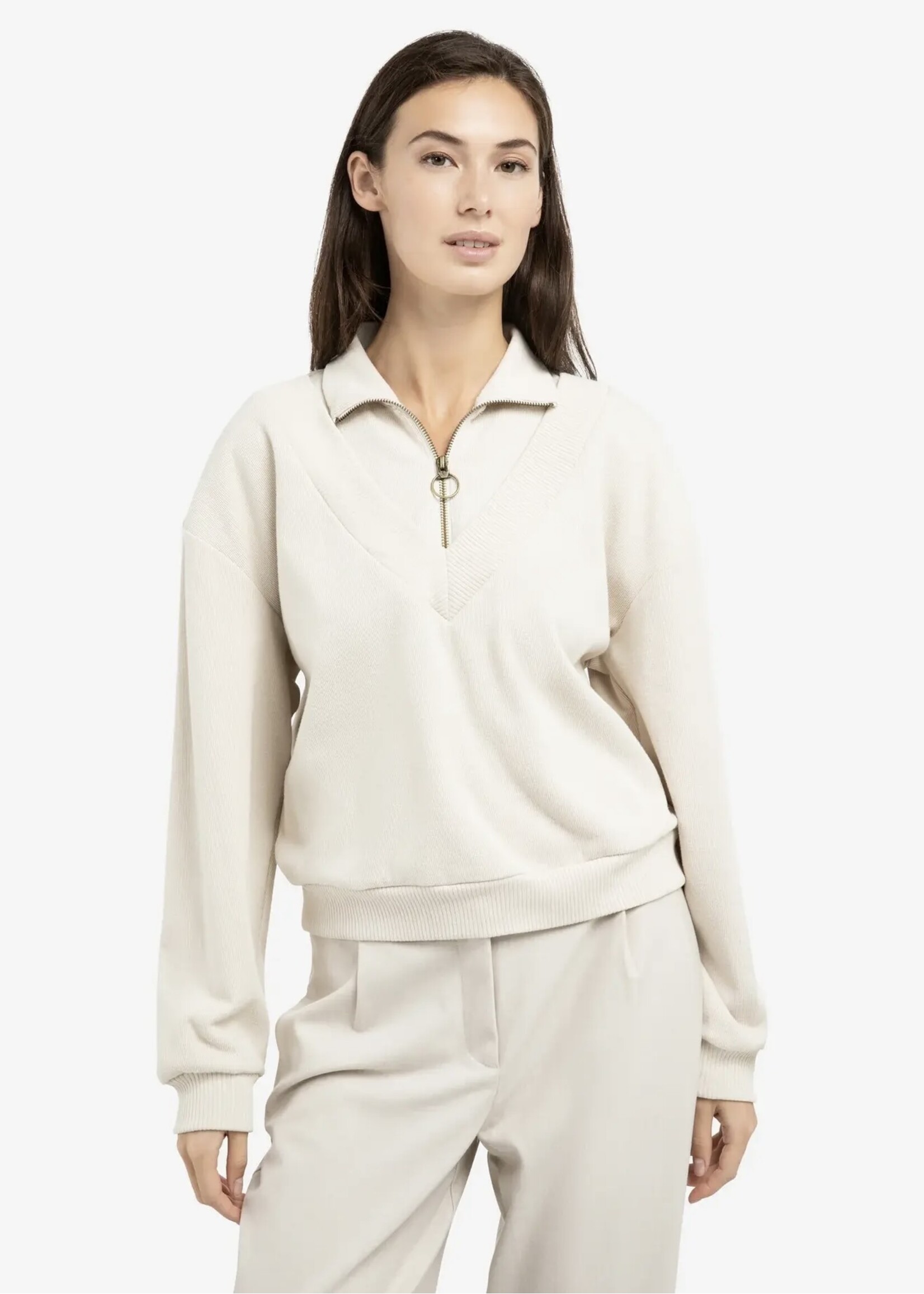 YAYA YAYA - Sweater With Double Collar