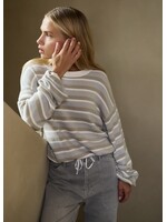 YAYA YAYA - Striped Sweater With Cord