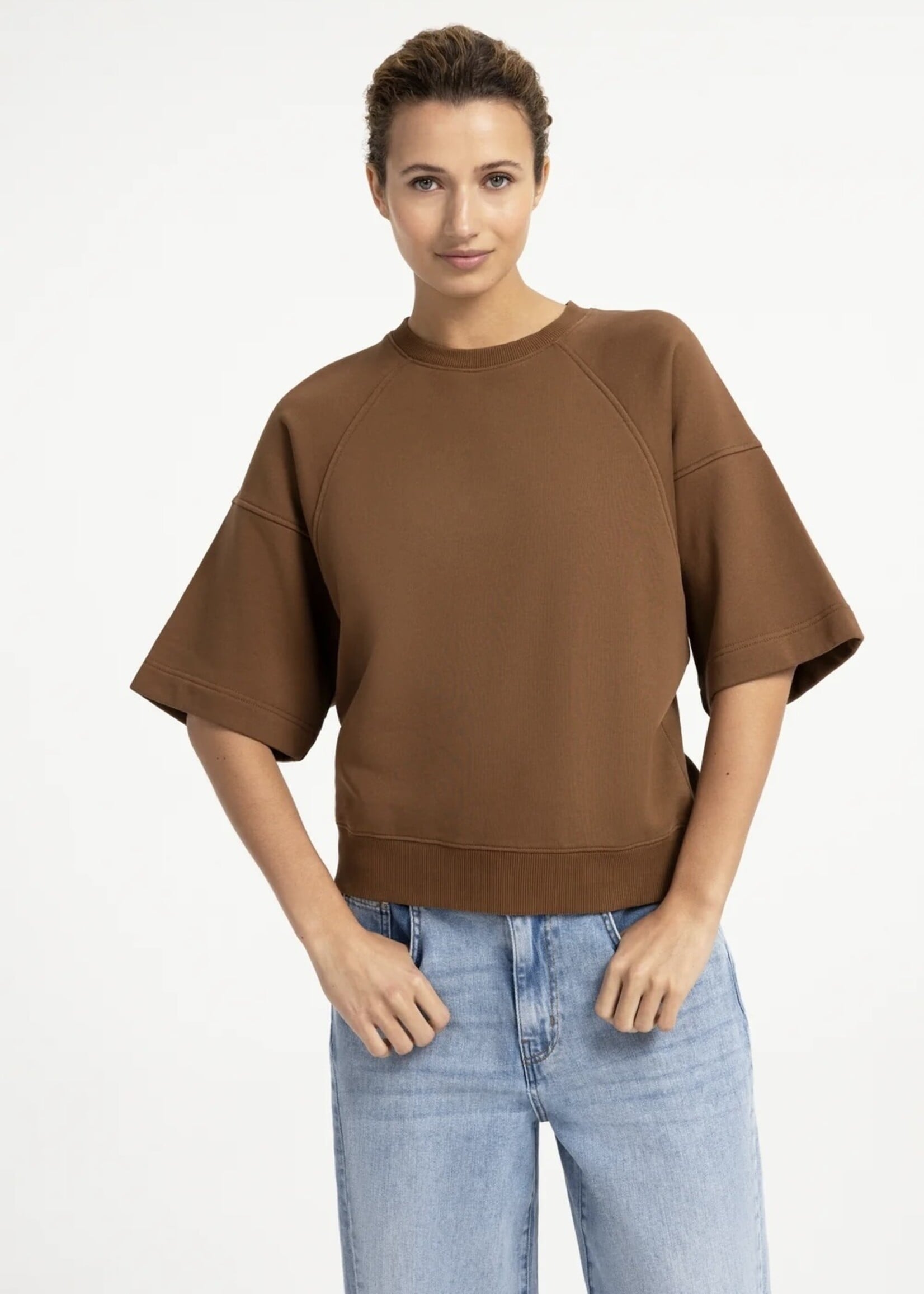 YAYA YAYA - Sweatshirt With Short Raglan Sleeves