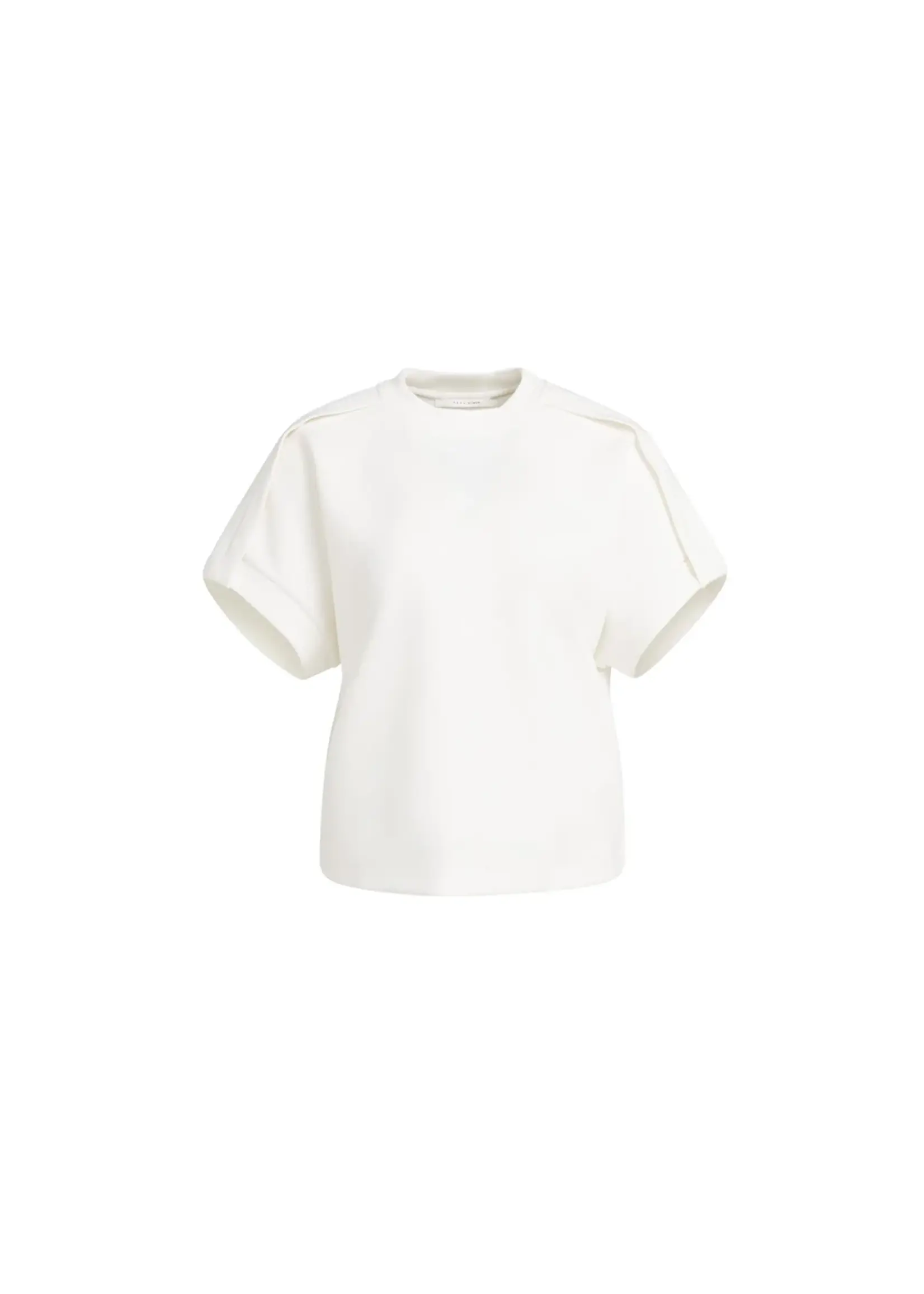 YAYA YAYA - Sleeveless Sweatshirt With Pleated Shoulder