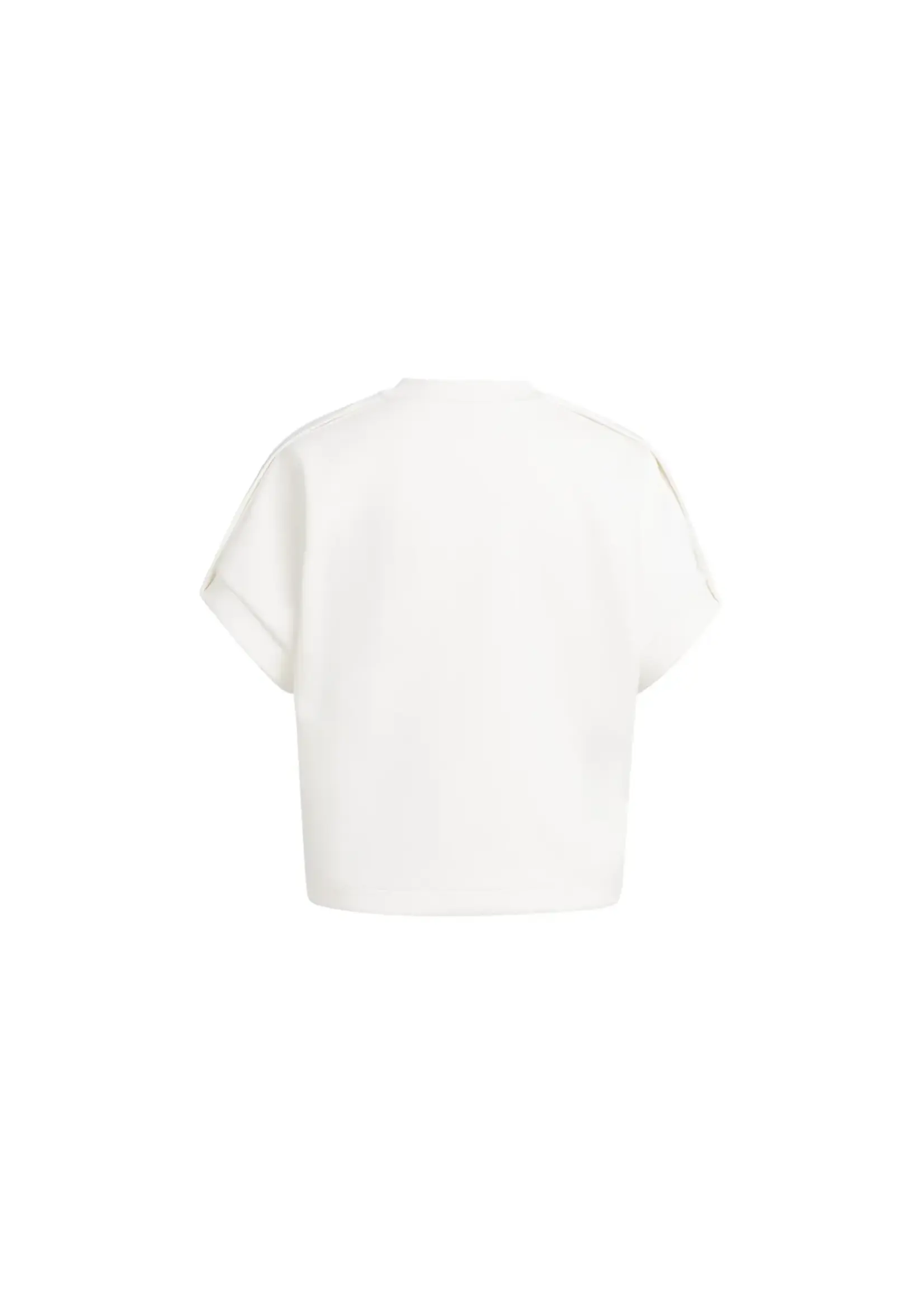YAYA YAYA - Sleeveless Sweatshirt With Pleated Shoulder