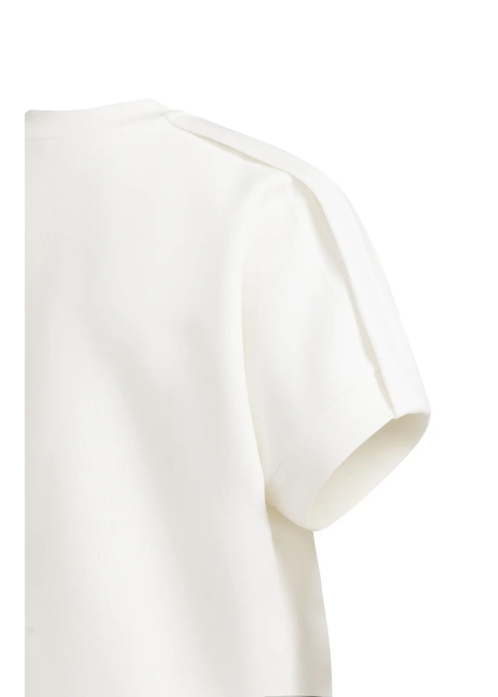 YAYA YAYA - Sleeveless Sweatshirt With Pleated Shoulder