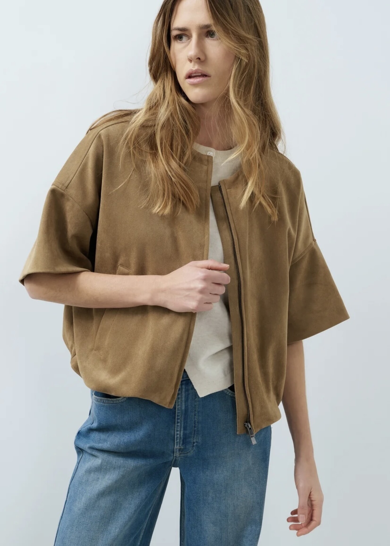 YAYA YAYA - Oversized Suedine Jacket