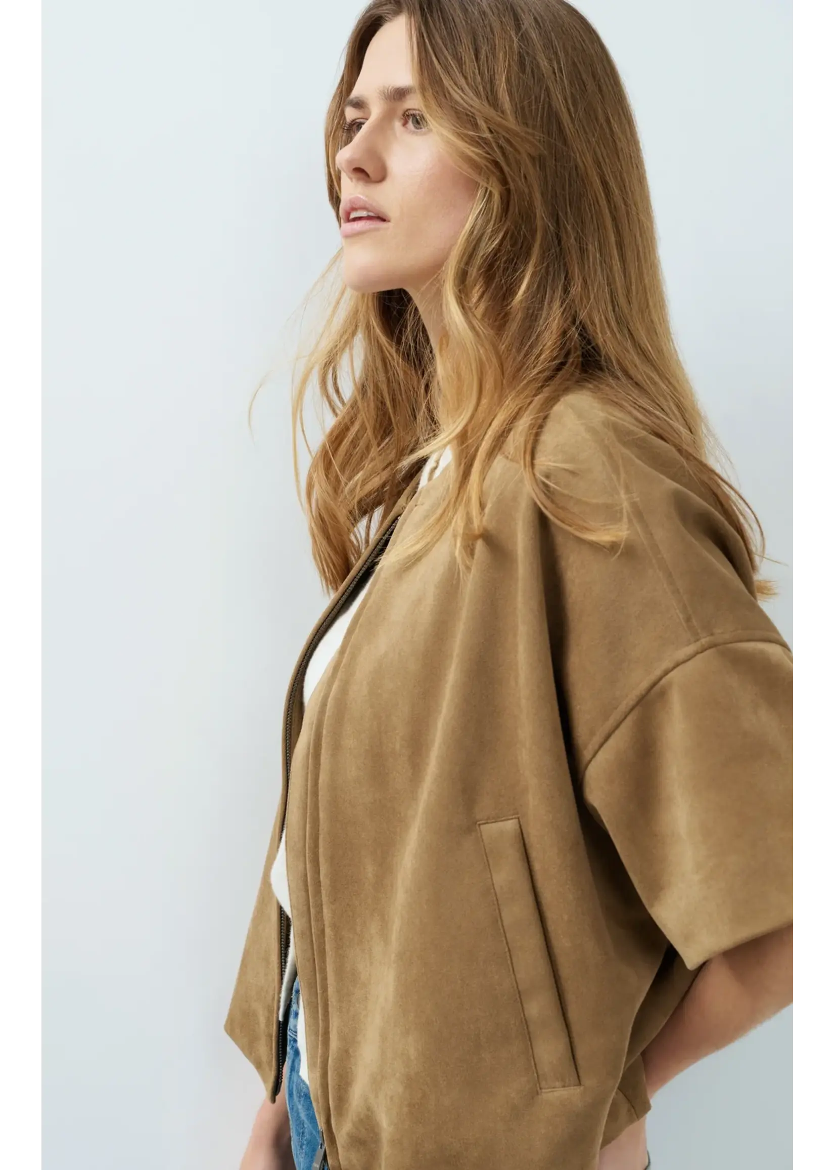YAYA YAYA - Oversized Suedine Jacket