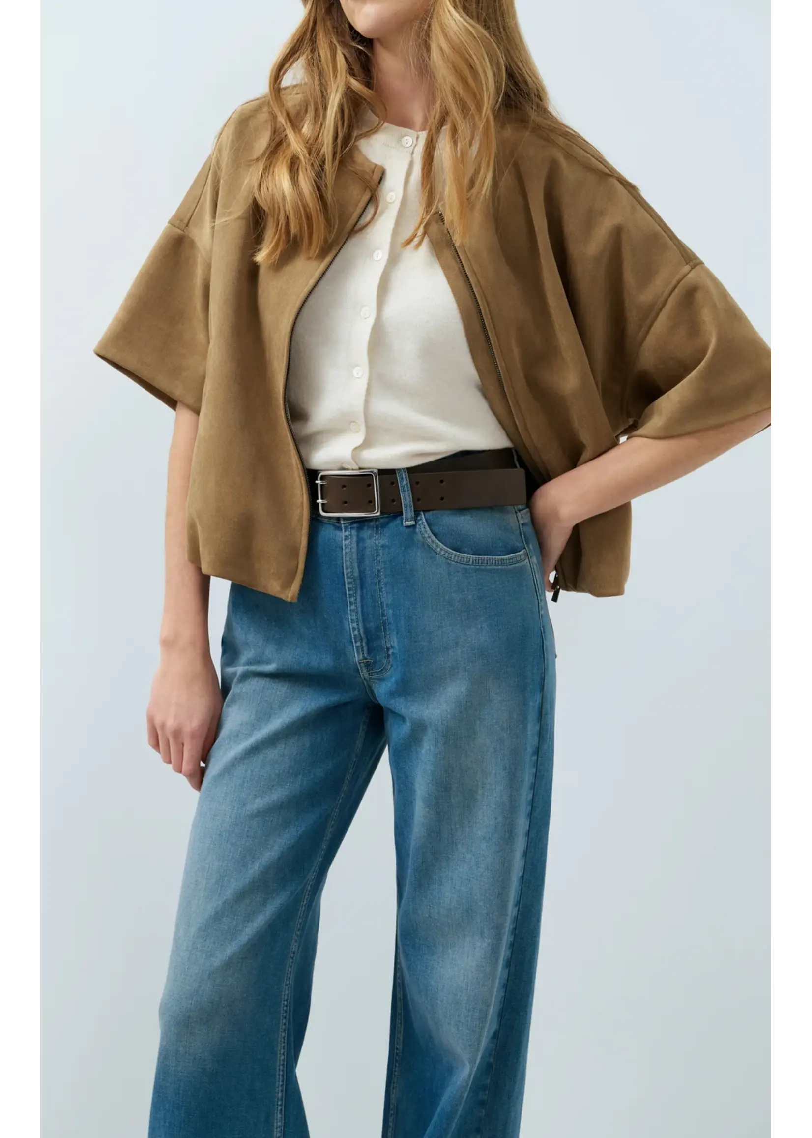 YAYA YAYA - Oversized Suedine Jacket