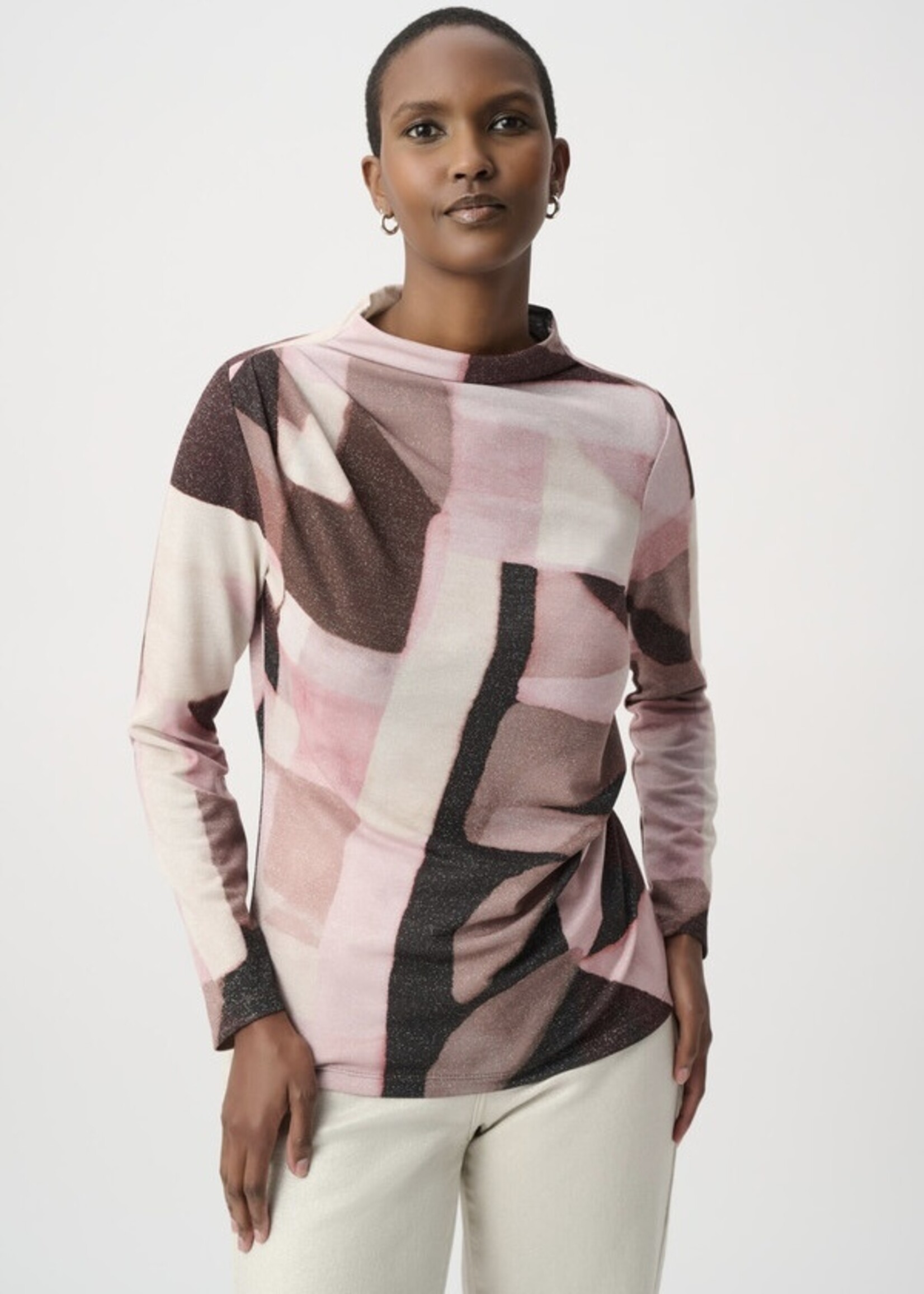 Joseph Ribkoff Joseph Ribkoff - Geometric Print Lurex Top Style 264205