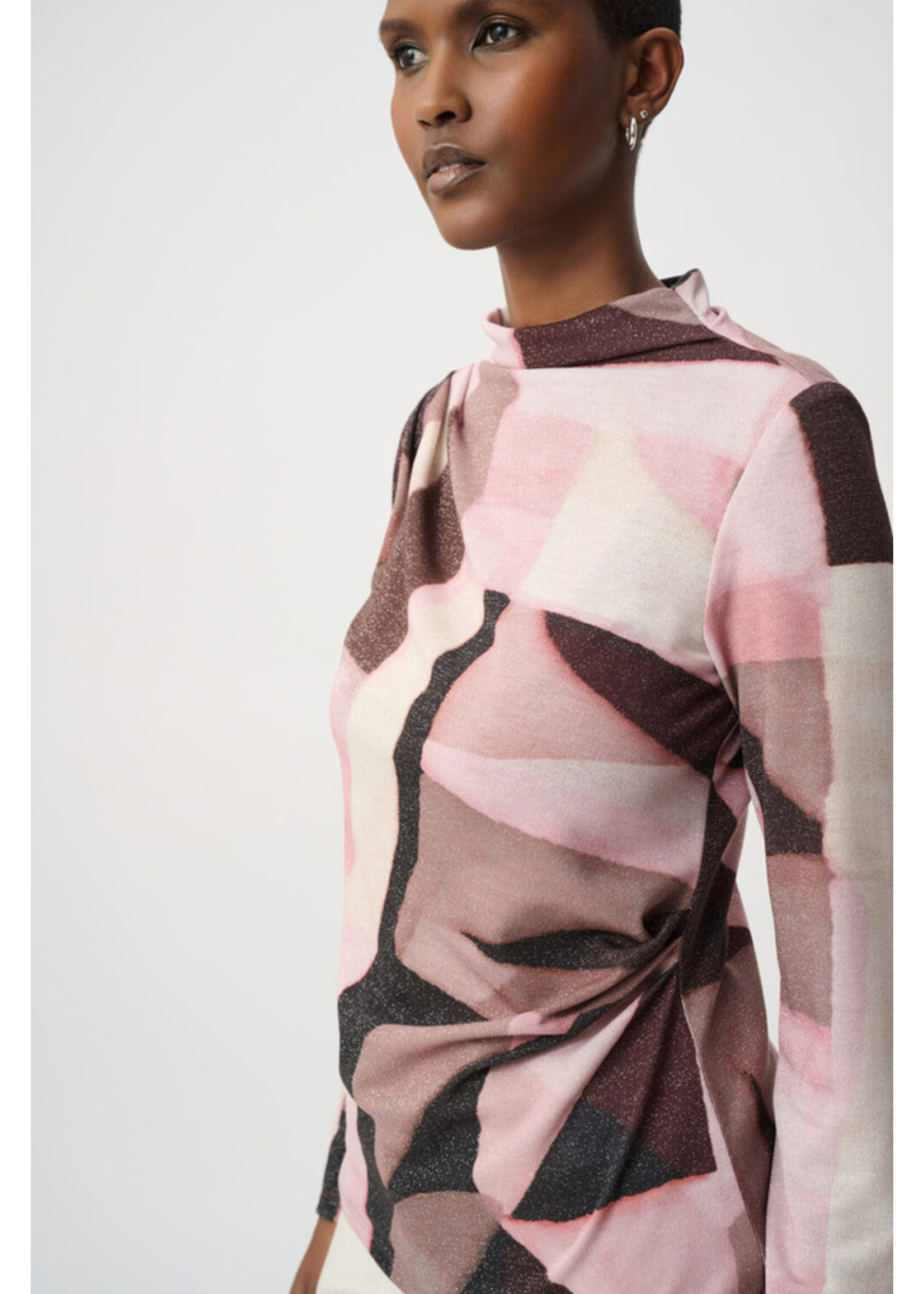 Joseph Ribkoff Joseph Ribkoff - Geometric Print Lurex Top Style 264205