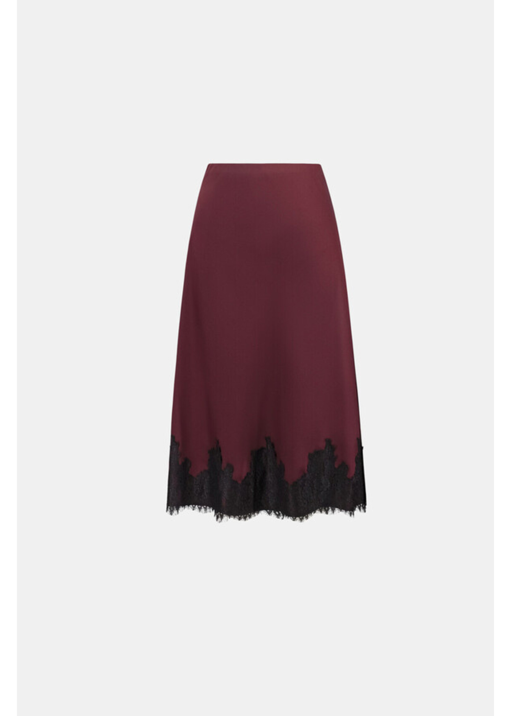 Joseph Ribkoff Joseph Ribkoff - Satin Lace Trim Midi Skirt Style 264037