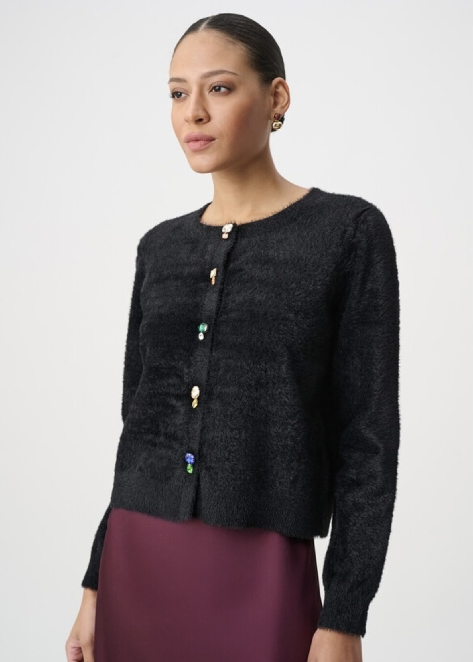 Joseph Ribkoff Joseph Ribkoff - Bejeweled Crewneck Cardigan Style 264924