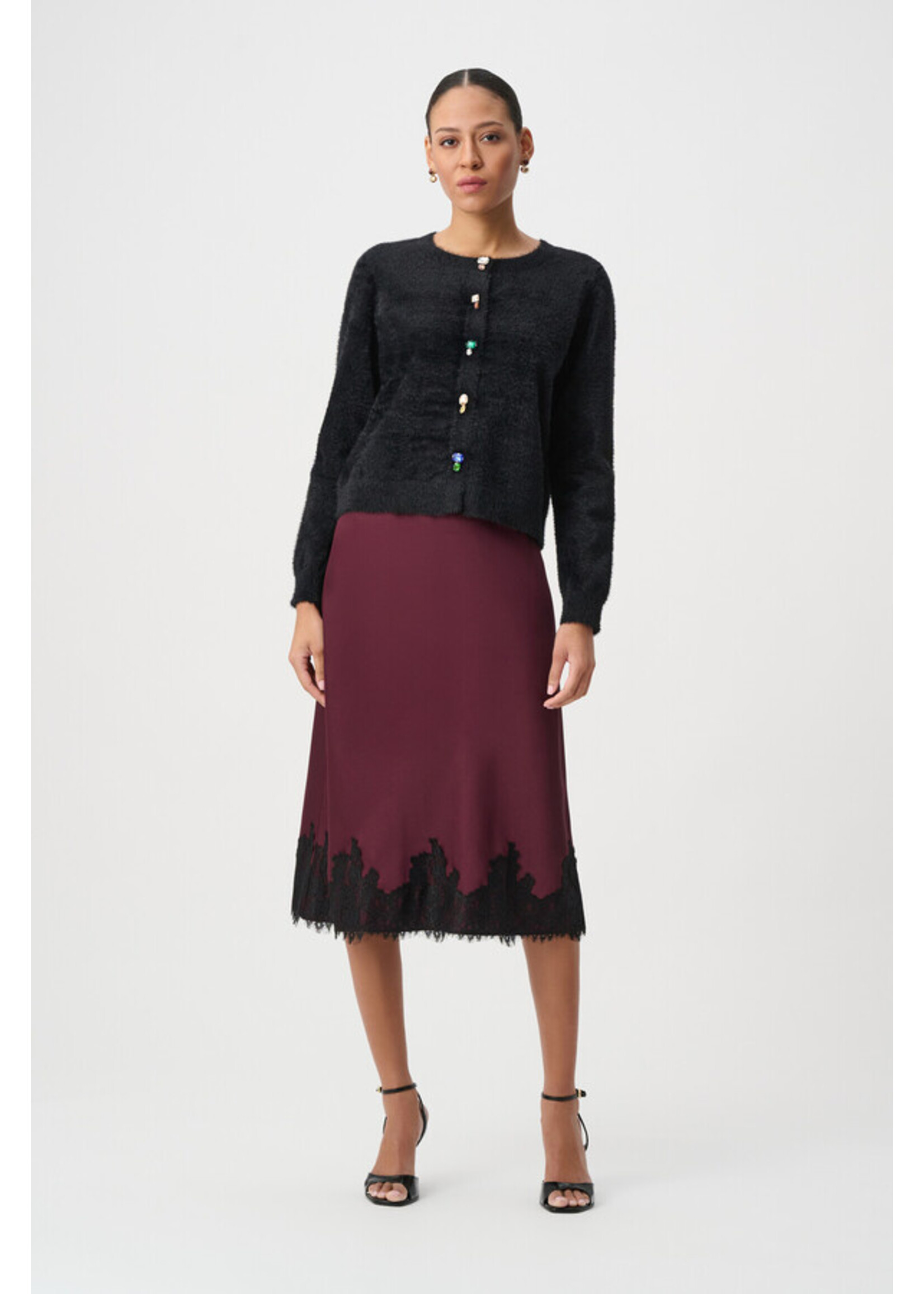 Joseph Ribkoff Joseph Ribkoff - Bejeweled Crewneck Cardigan Style 264924