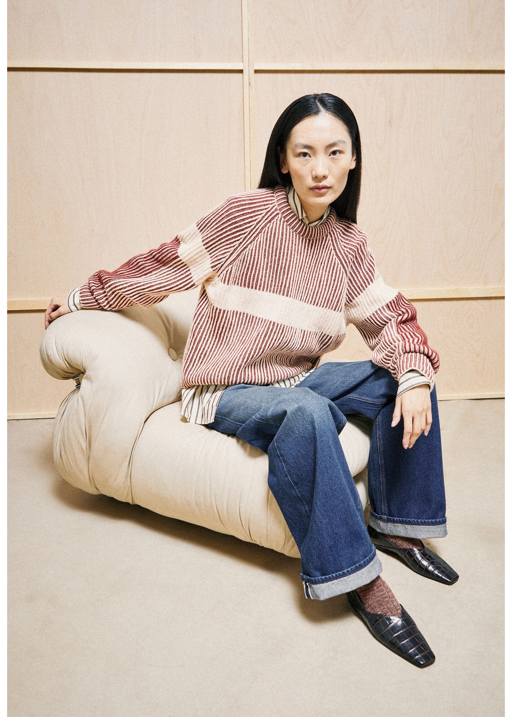 Armed Angels Femme Armed Angels - Rib Artwork Knit Sweater