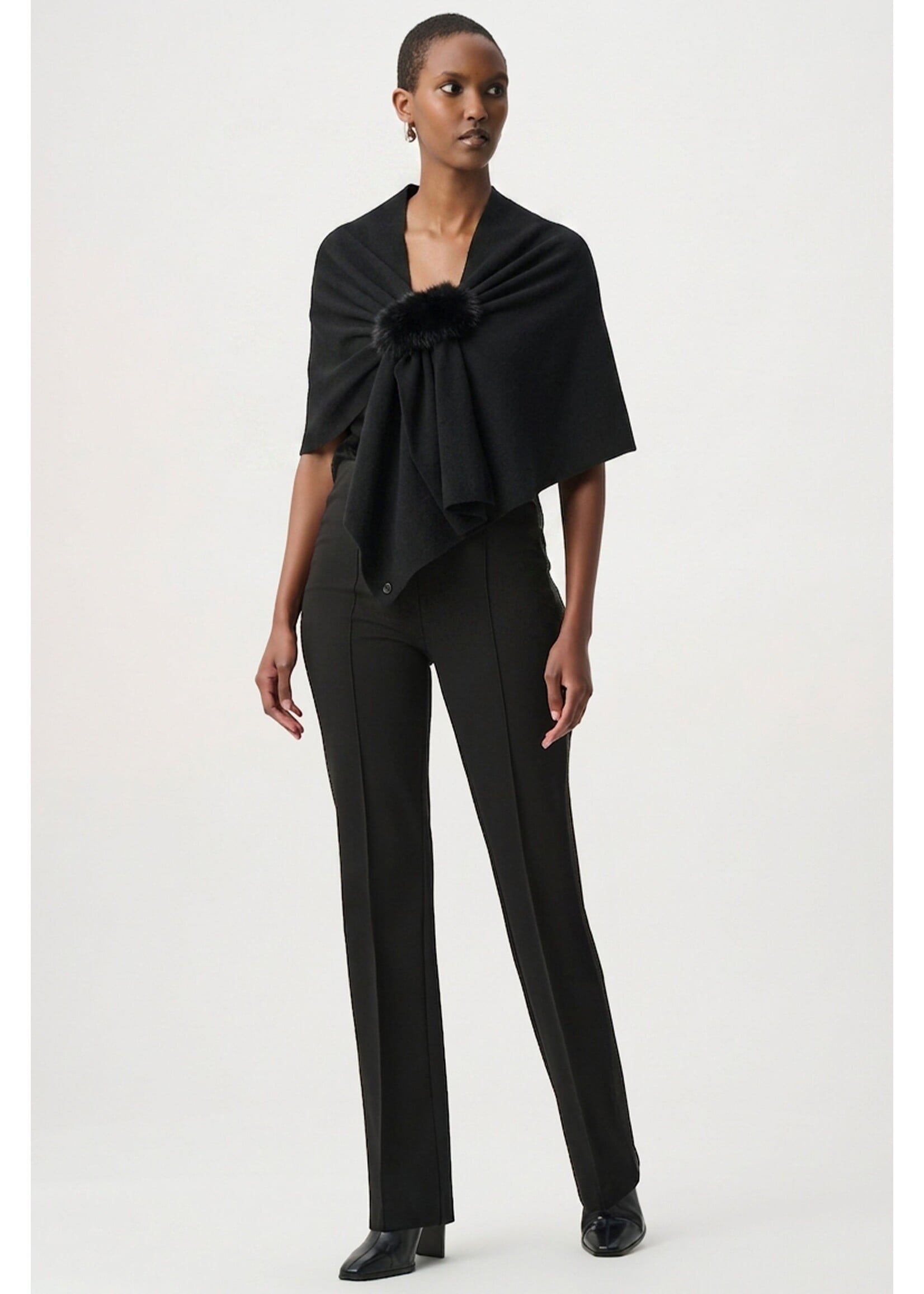 Joseph Ribkoff Joseph Ribkoff - Faux Fur Draped Cover Up Style 264953