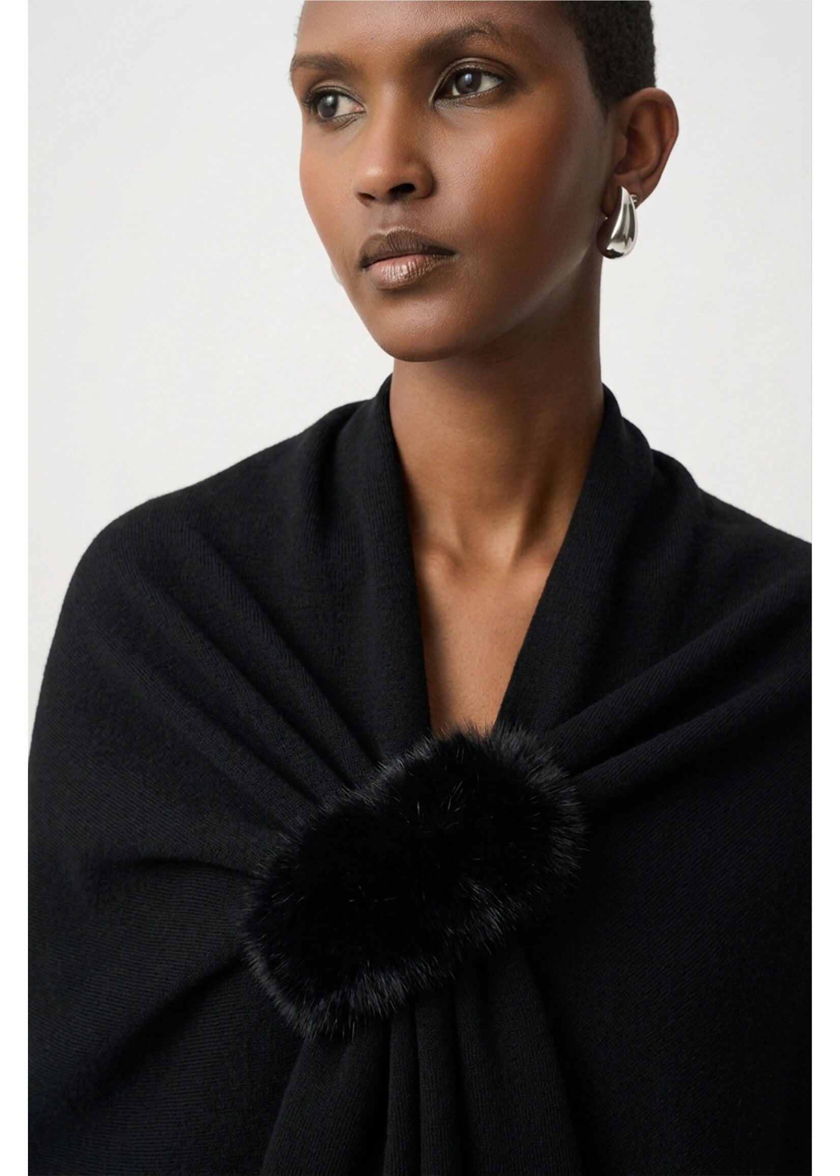 Joseph Ribkoff Joseph Ribkoff - Faux Fur Draped Cover Up Style 264953