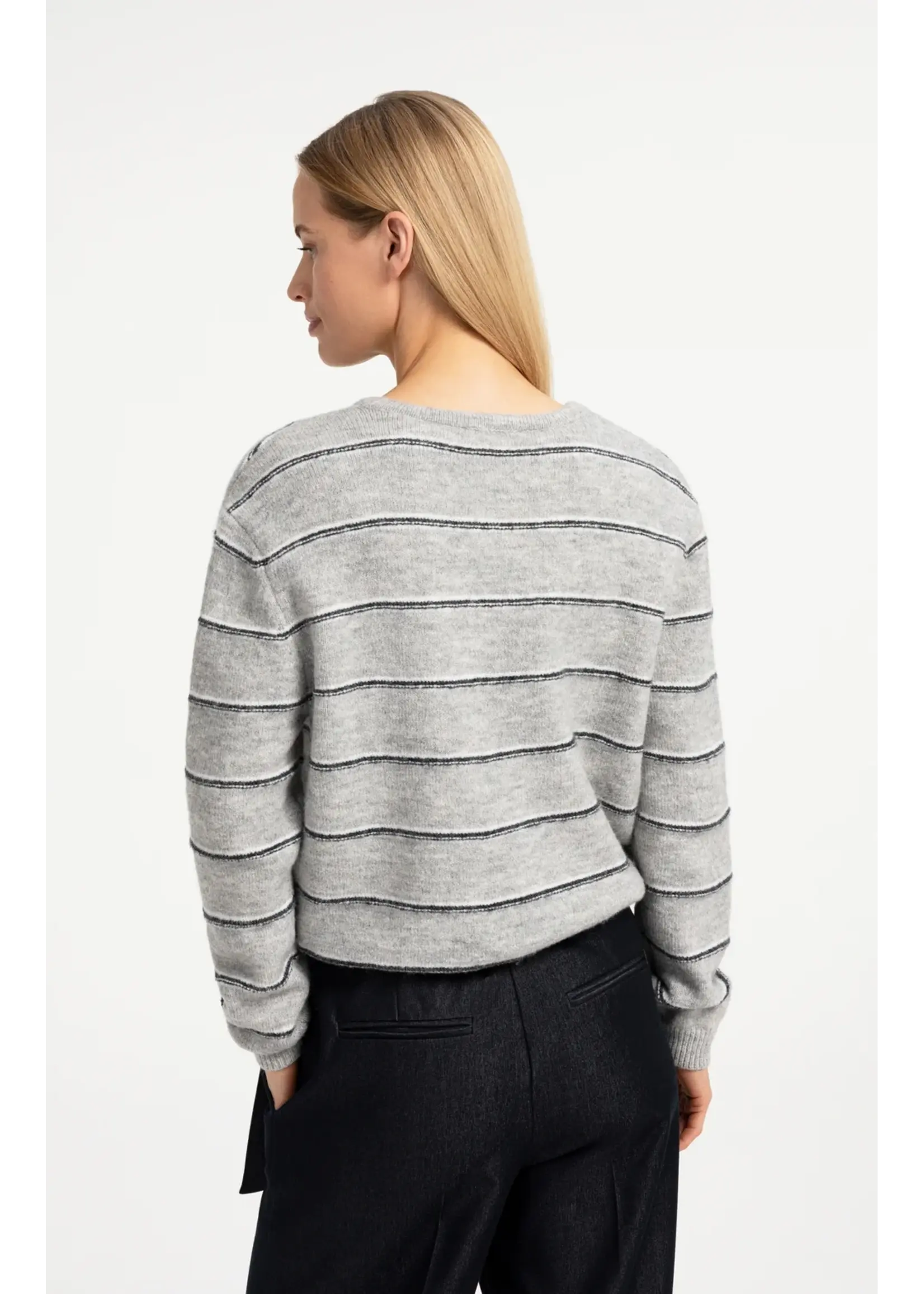 YAYA Yaya - Knitted striped Cardigan Long Sleeve