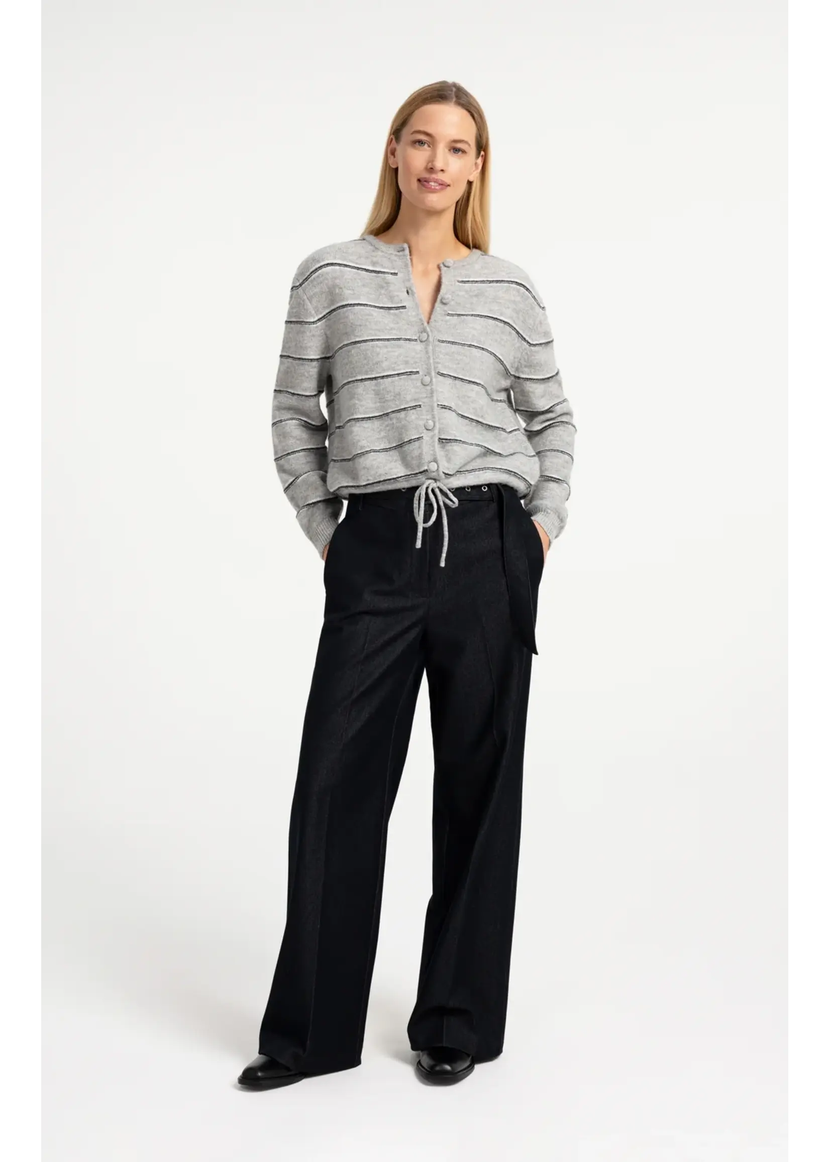 YAYA Yaya - Knitted striped Cardigan Long Sleeve