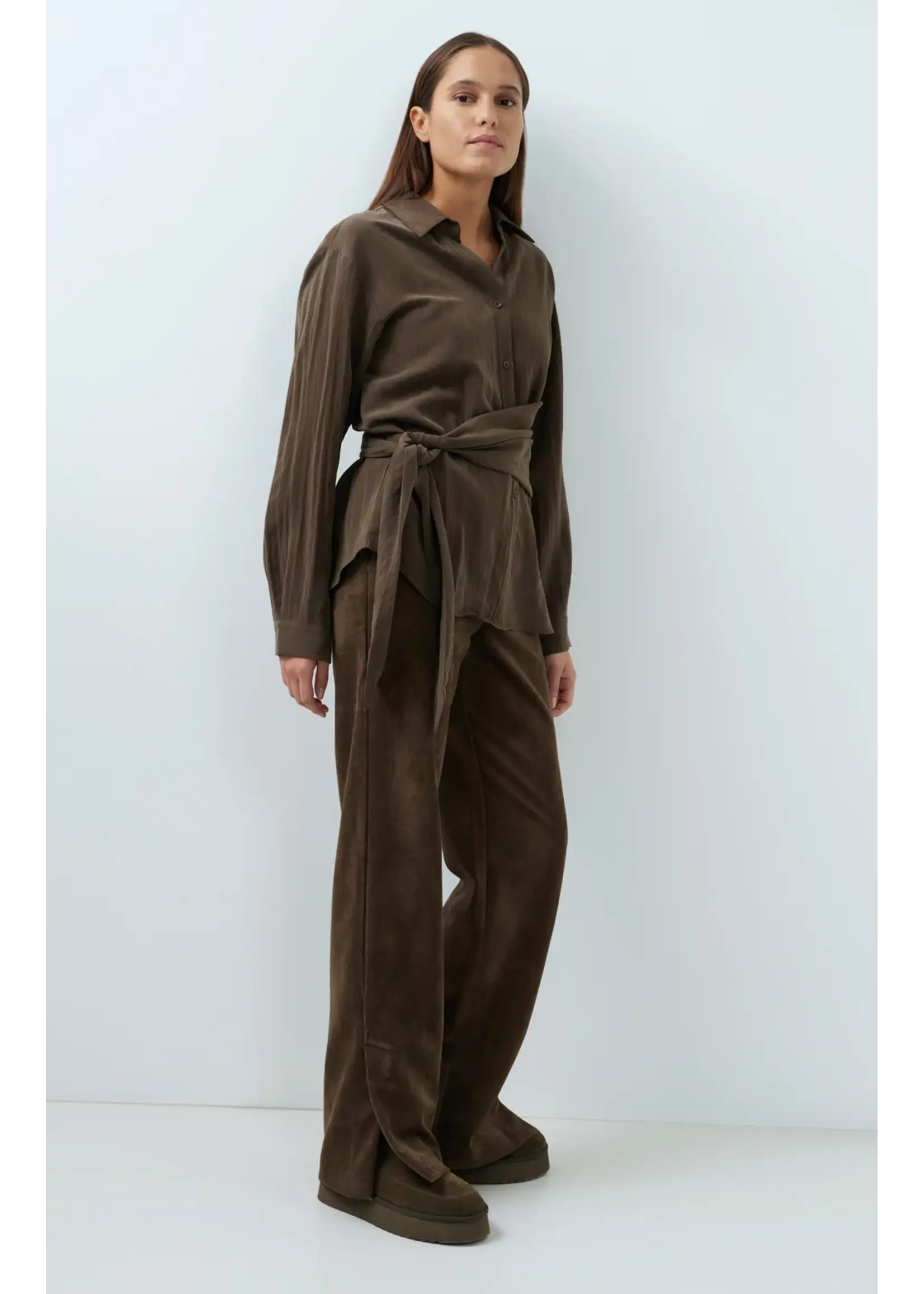 YAYA Yaya - Suedine Wide leg Trousers