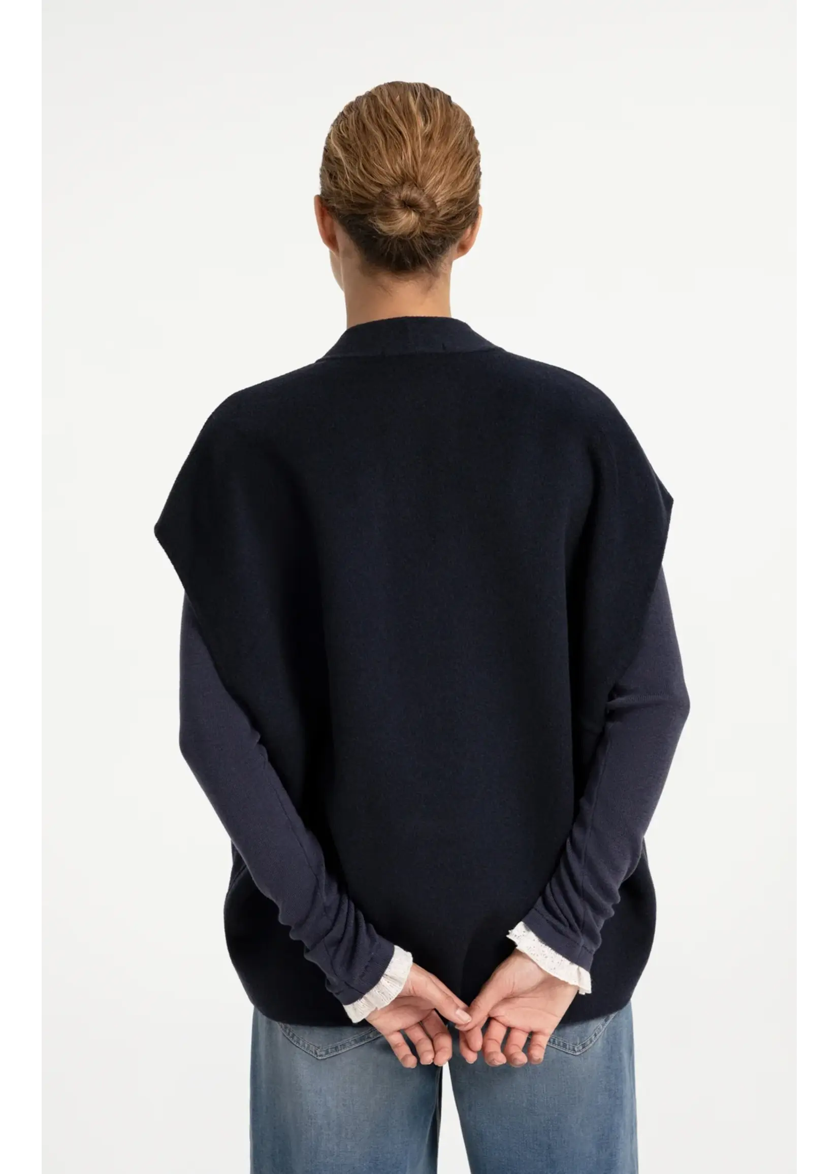 YAYA Yaya - Oversized Wool Woven Bodywarmer