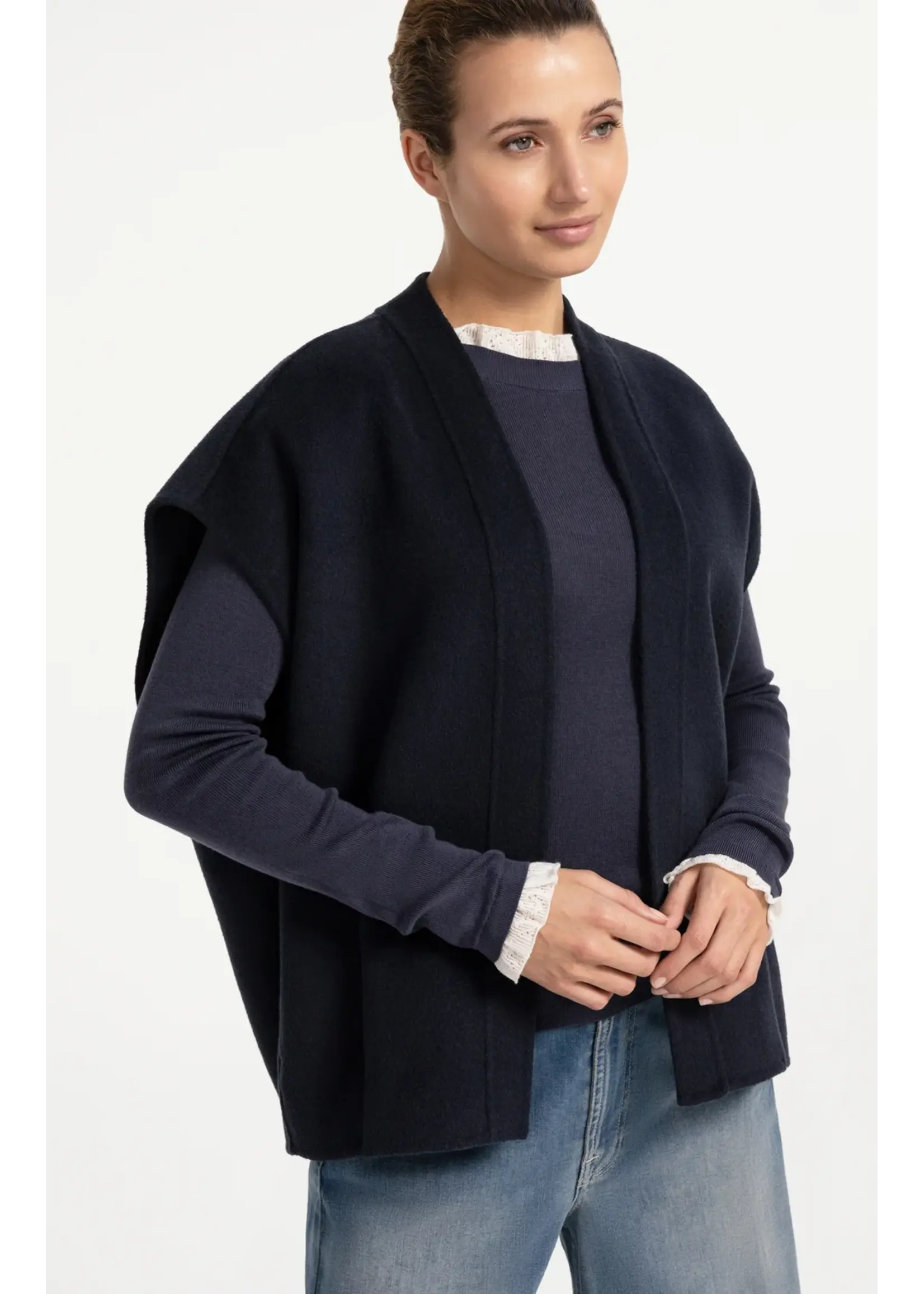 YAYA Yaya - Oversized Wool Woven Bodywarmer