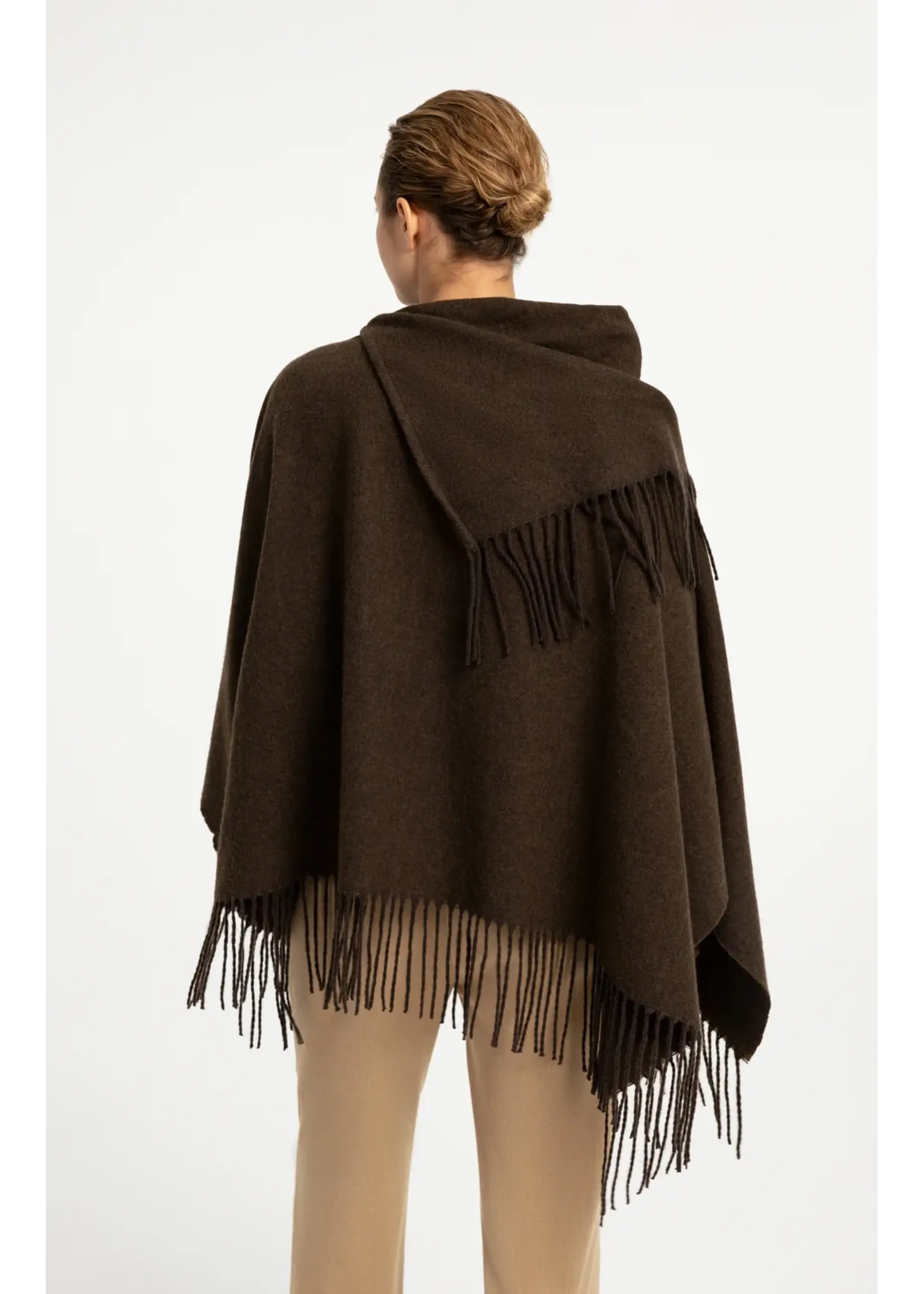 YAYA Yaya - Poncho with twisted self fringes