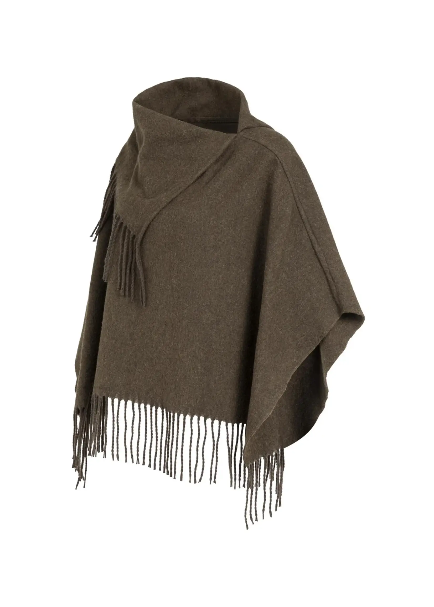 YAYA Yaya - Poncho with twisted self fringes